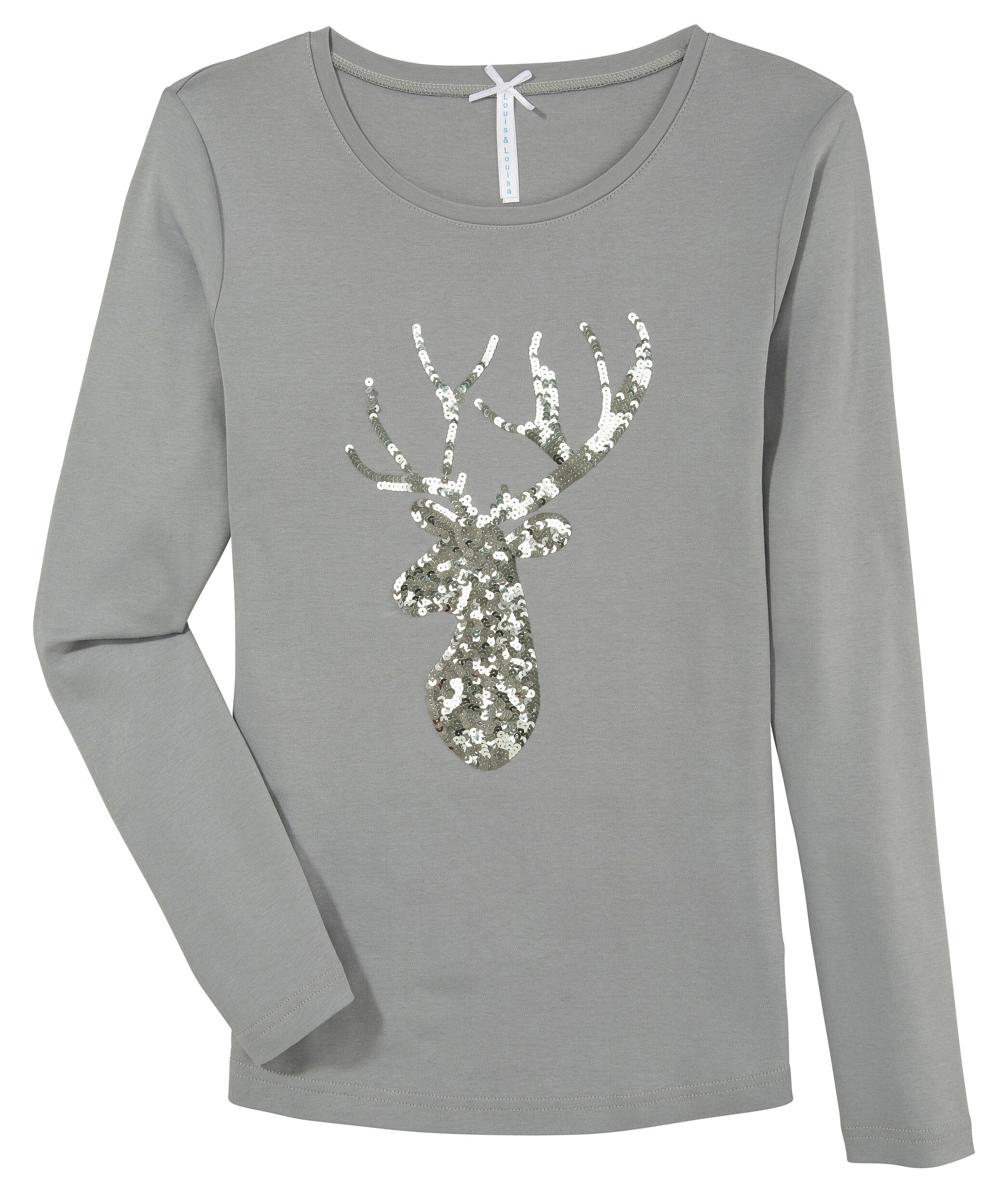 Image of Louis & Louisa Trachtenshirt, Damen, mit Paillettenhirsch bei Ackermann Versand Schweiz