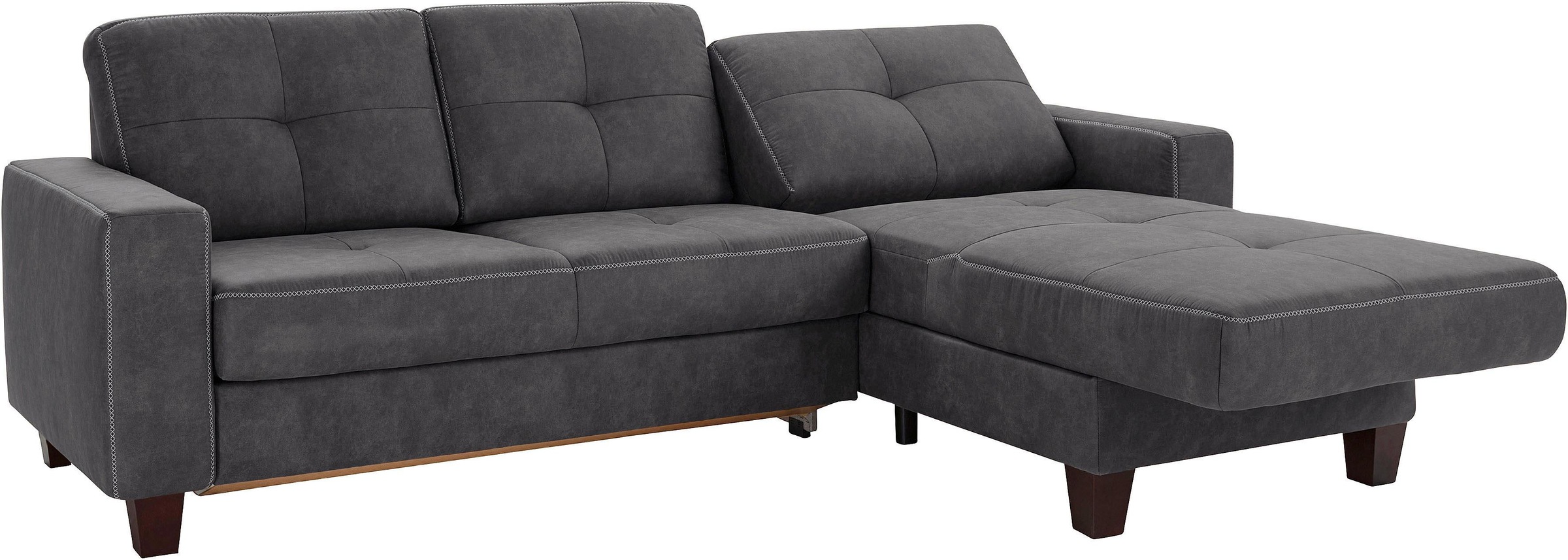 Places of Style Ecksofa »Varese«, wahlweise mit Bettfunktion und Vorziehfunktion