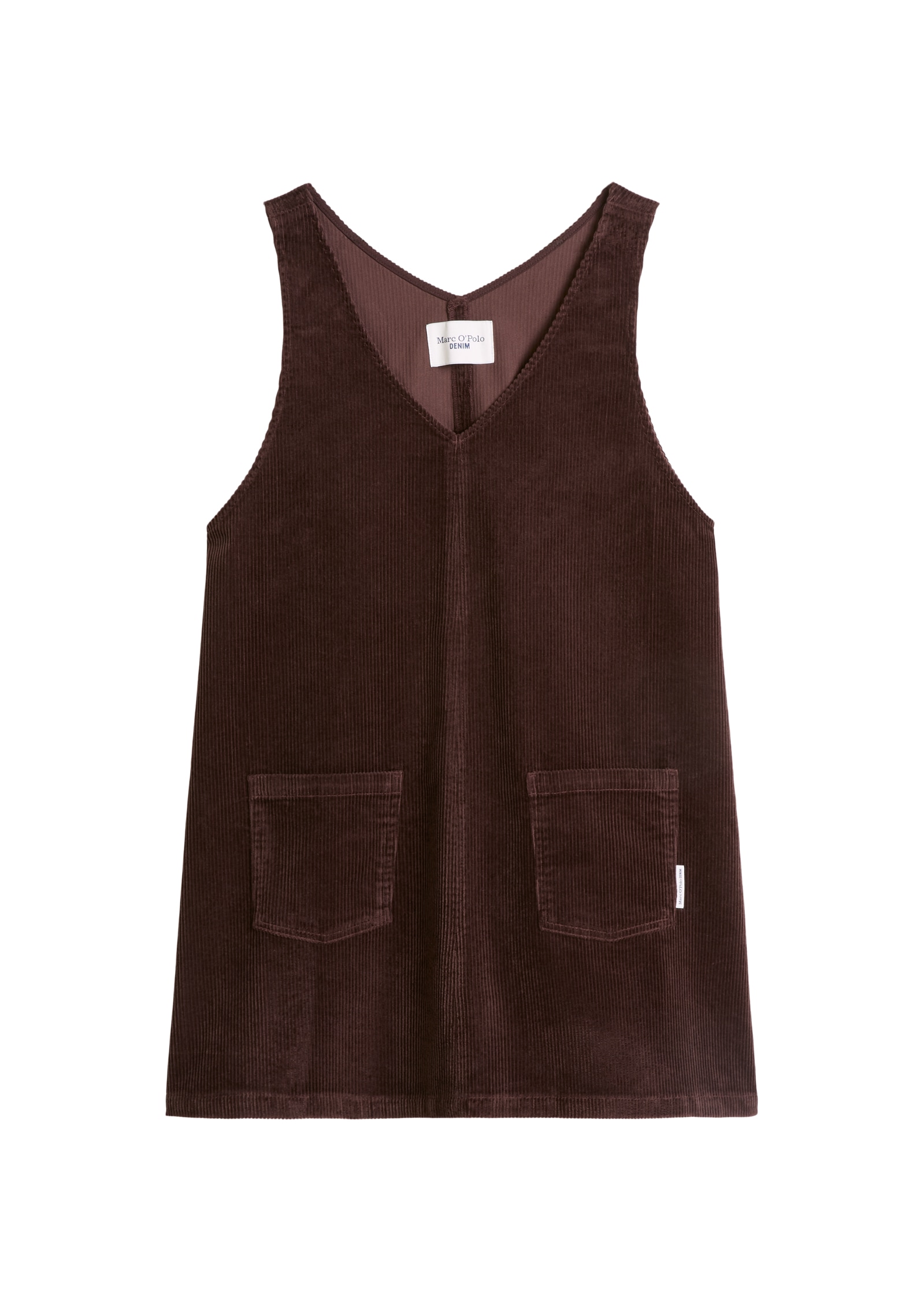 Marc O'Polo DENIM Cordkleid aufgesetzte Taschen A-Shape aus Baumwoll-Stretch