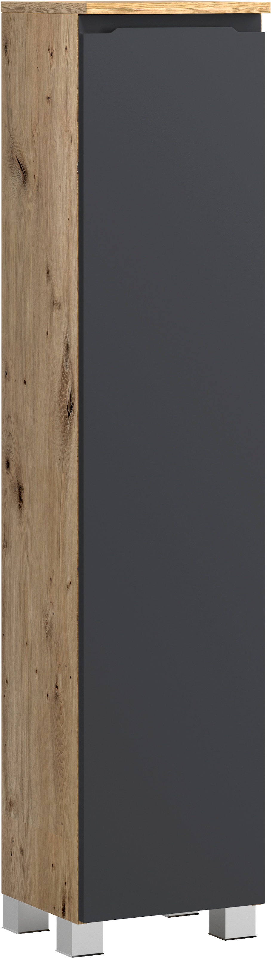 Image of welltime Midischrank "CABO, gedämpfte Scharniere" matt grau, griffloses Design, reversibel