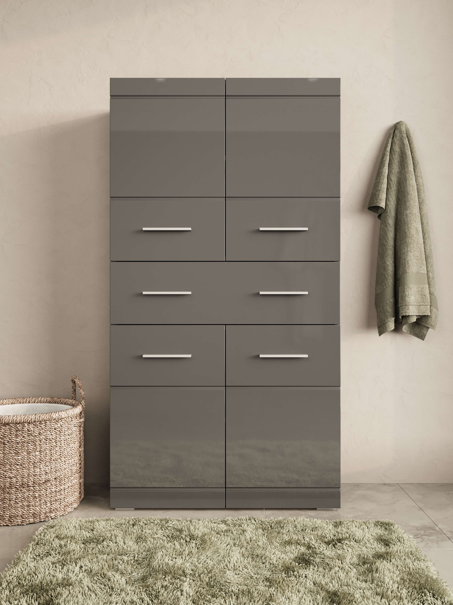Image of GOODproduct Midischrank "Föhr" minimalistisch, zeitlos, hochglänzend