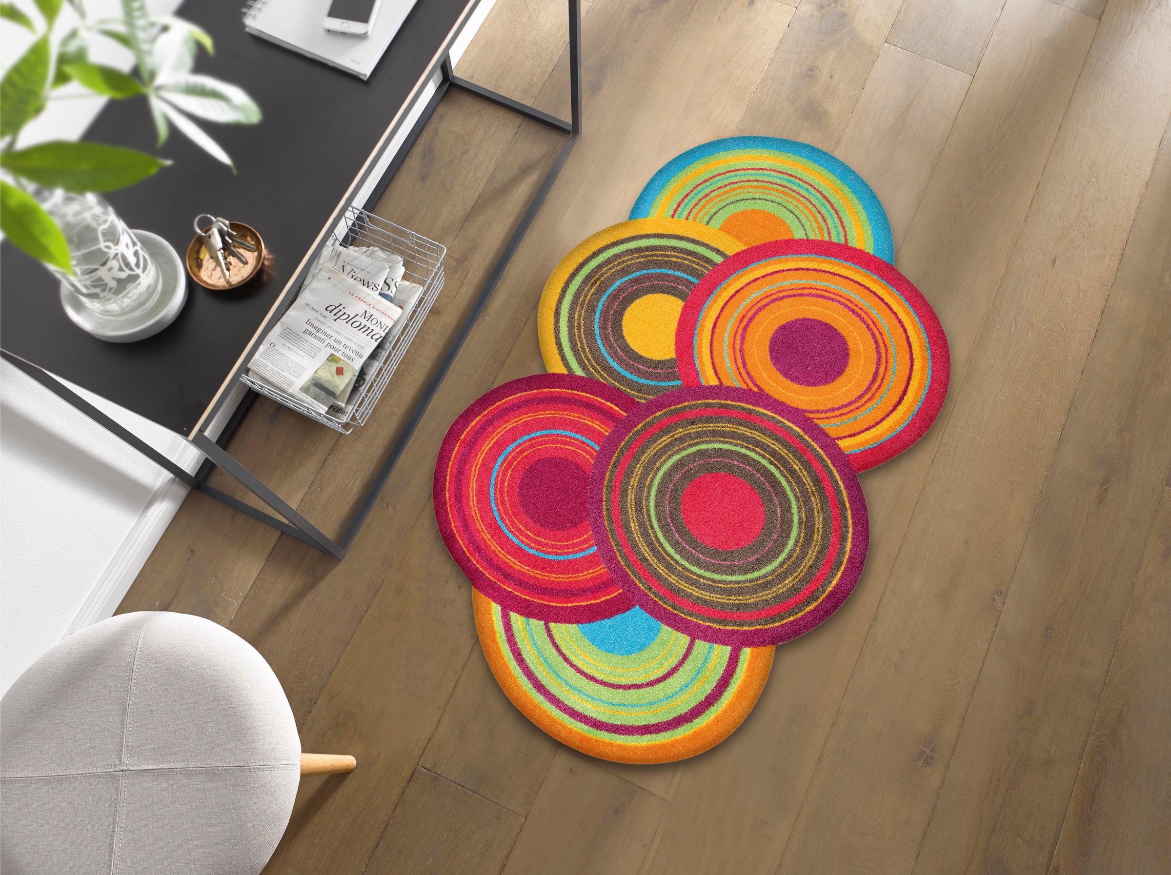 wash+dry by Kleen-Tex Tapis »Cosmic Colours« En forme d'escalier 9 mm Höhe rutschhemmend, waschbar, Wohnzimmer