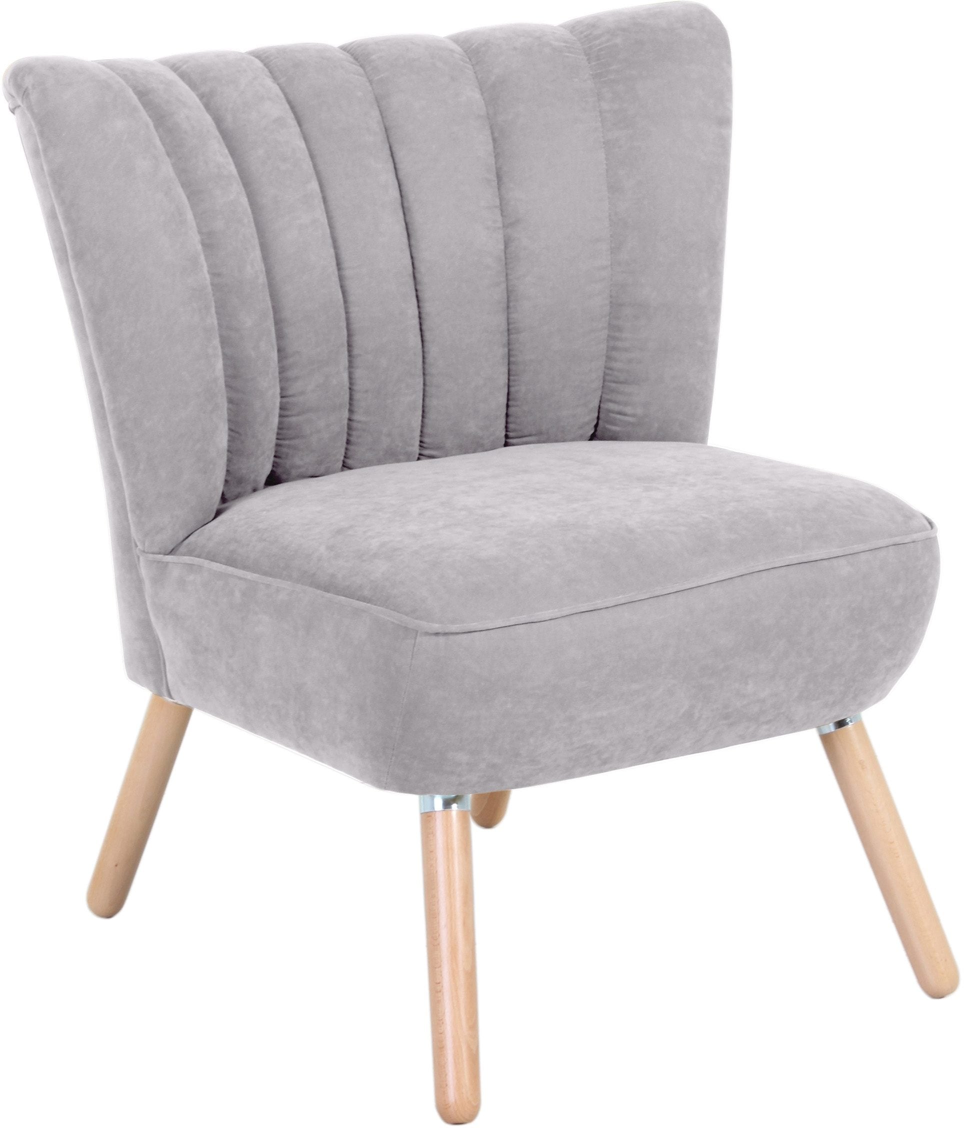 Max Winzer® Sessel »Aspen, Loungesessel, Solitärsessel, bequem,«, tolle Rückenlehnenverarbeitung im Retrostil, hoher Fuss