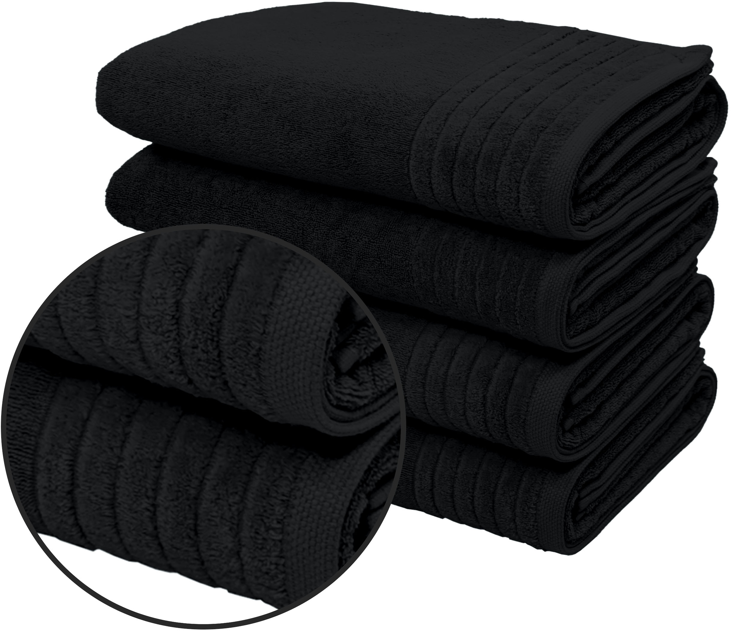 my home Duschtücher »Sanremo Premium, Premium Handtücher, 600 gr/m², 70x140cm« mit Bordüre, flauschig und weich, dicke Qualität, 5 Jahre Garantie