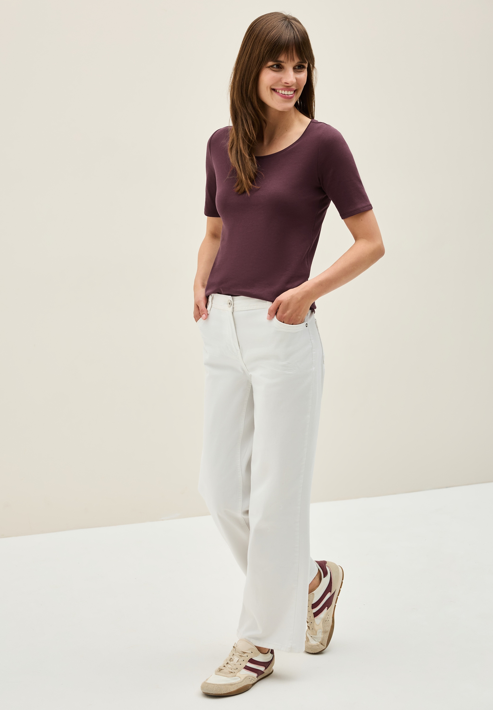 Cecil T-Shirt »Style LENA«, mit klassischem Rundhalsausschnitt