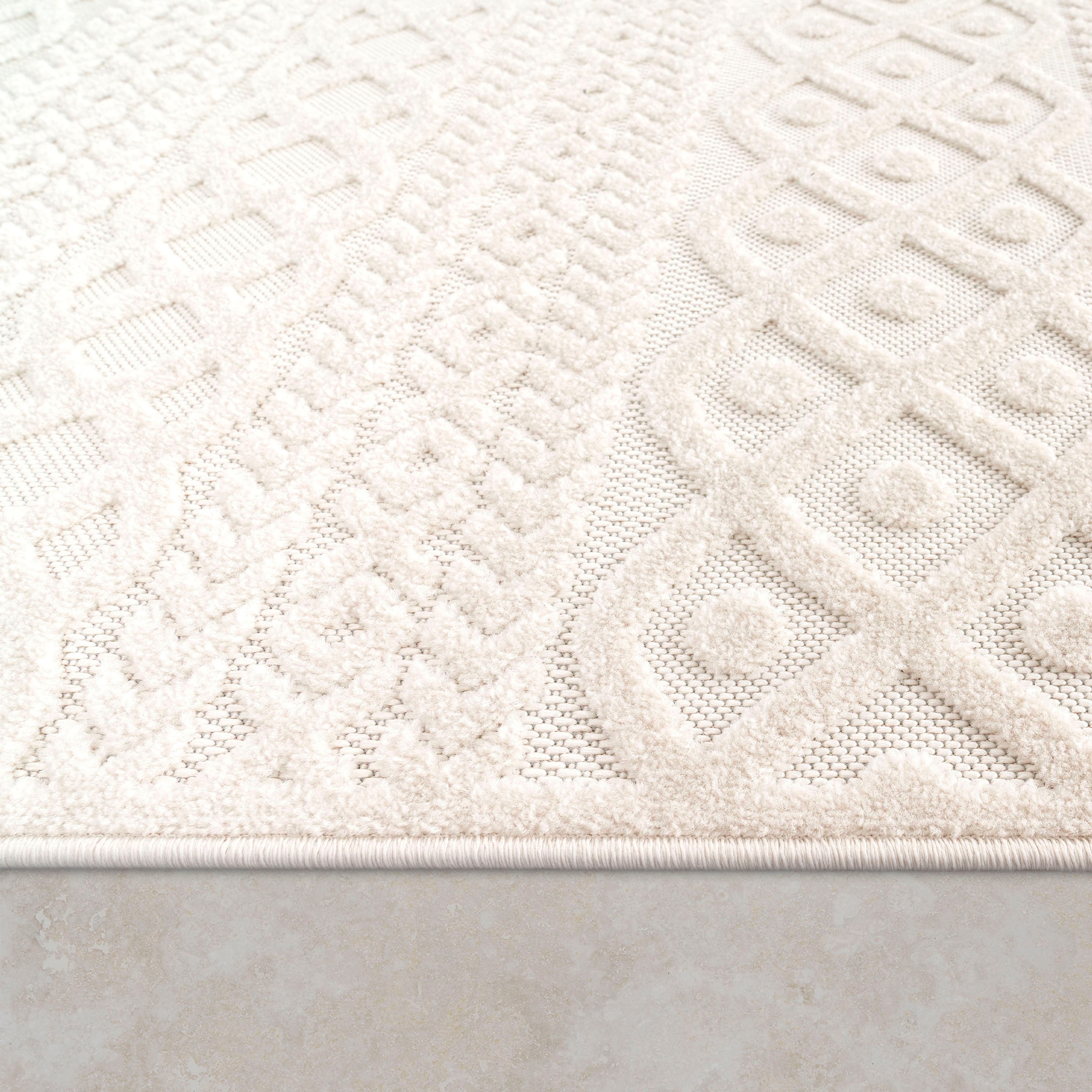 Paco Home Uni-Farben, und Hoch-Tief boho, Teppich »Cotton 231«, geeignet In- Effekt, kaufen jetzt Outdoor rechteckig
