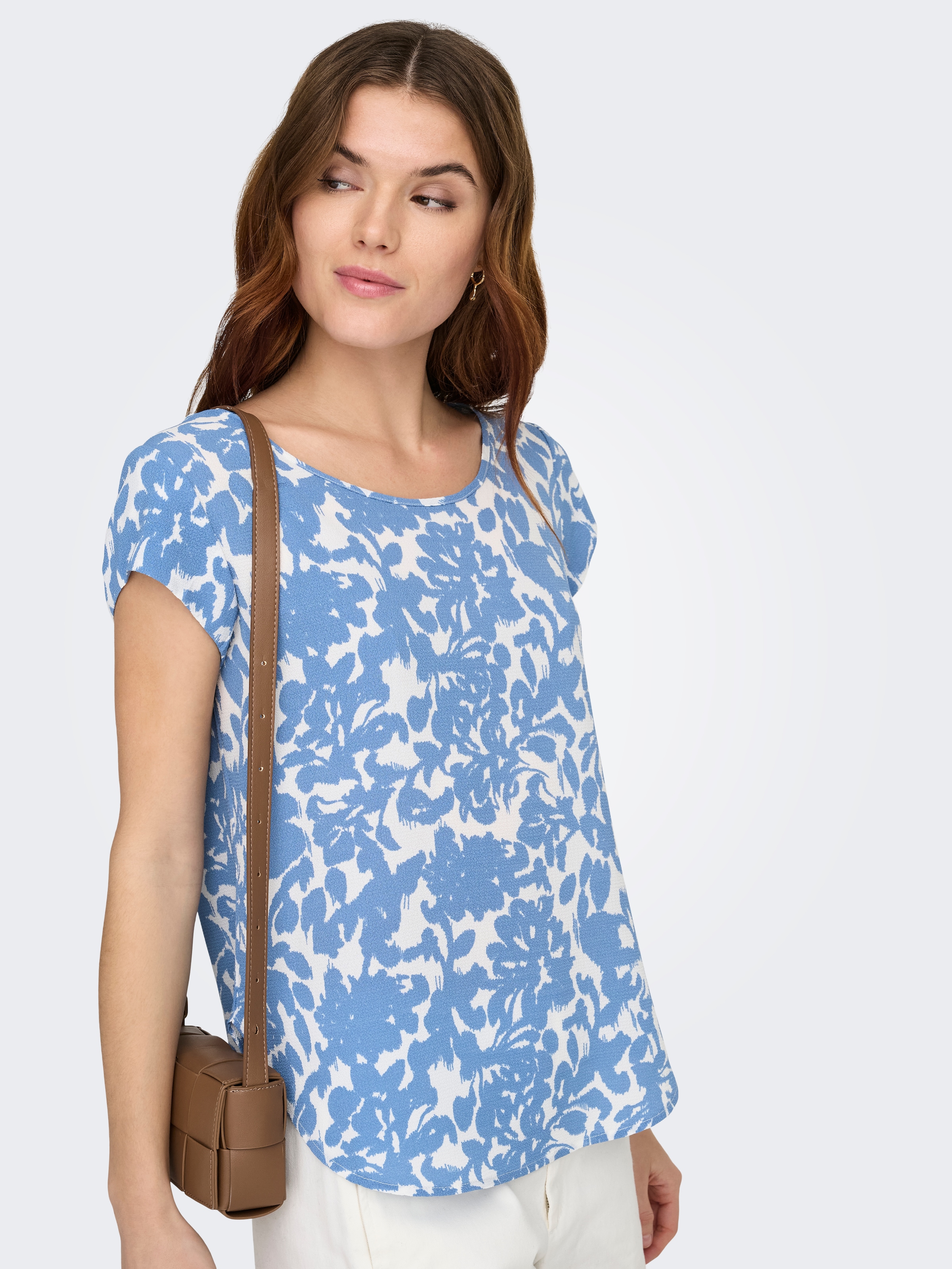 ONLY Shirtbluse »ONLVIC S/S AOP TOP NOOS PTM« mit Allover Druck