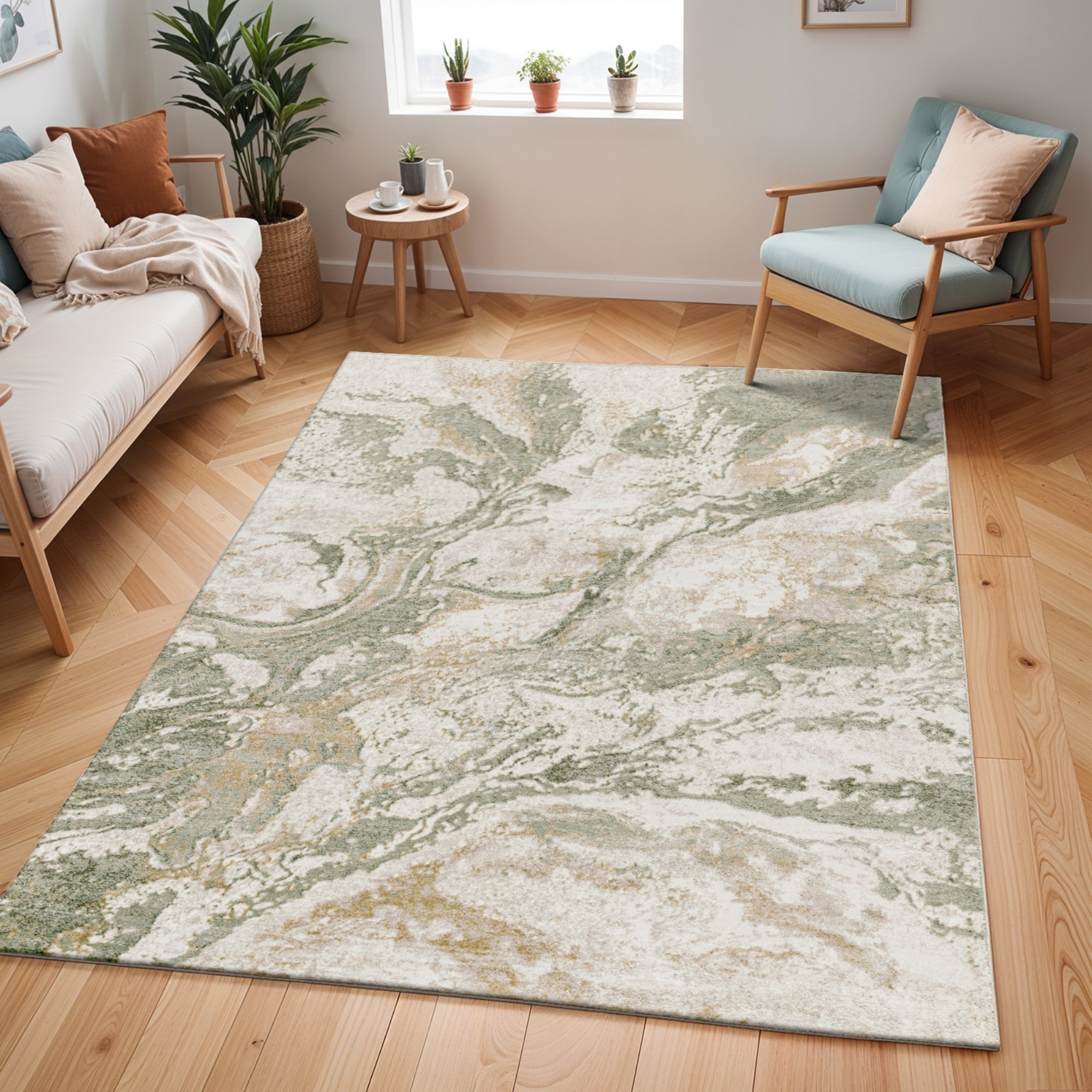 Livabliss Teppich »MALINDI« rechteckig 11 mm Höhe Modern abstrakter Teppich im Marble-Look