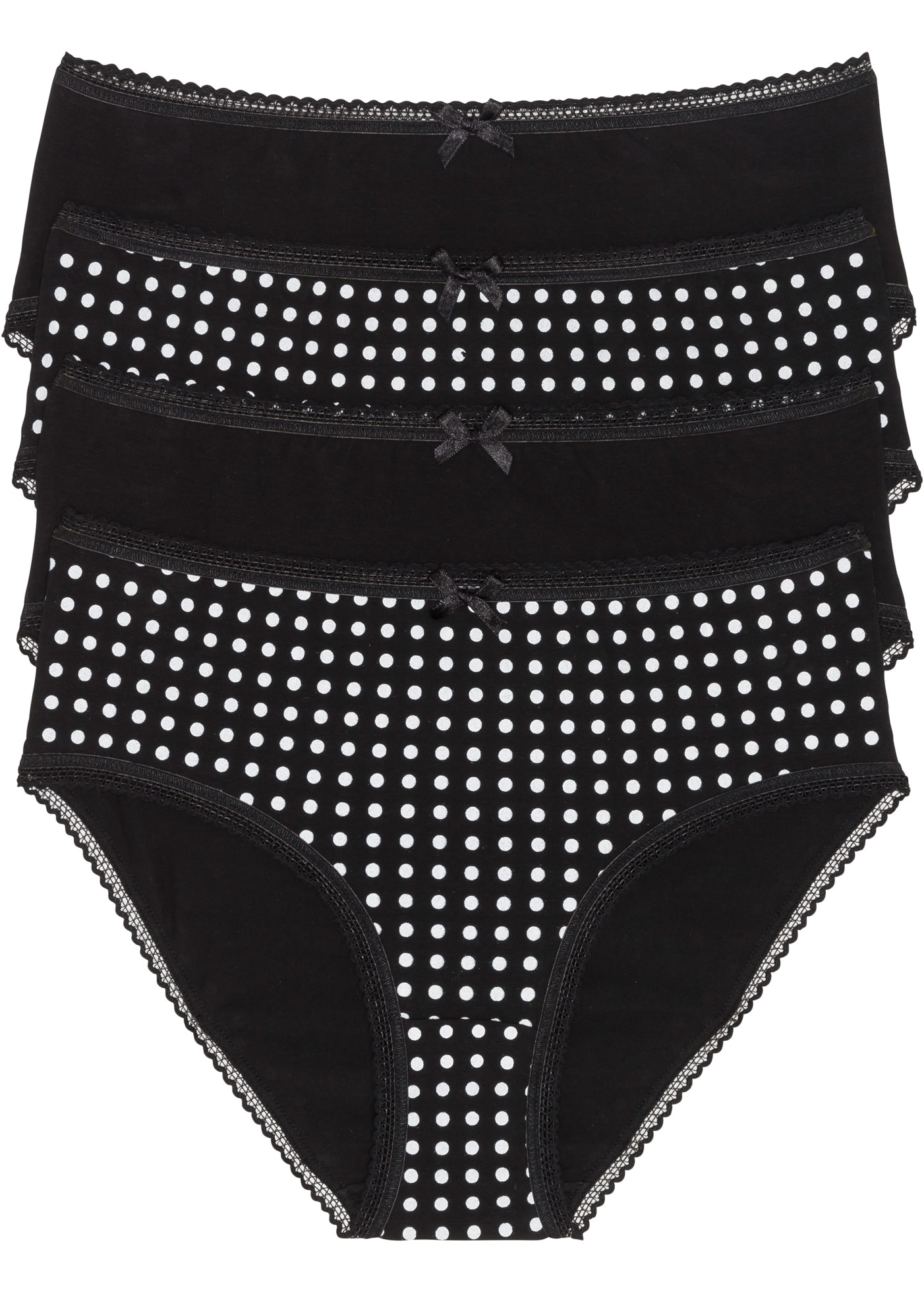 Image of bonprix Maxislip Packung, 4 Stk. klassischer Stil, figurnaher Schnitt, mit dekorativer Schleife