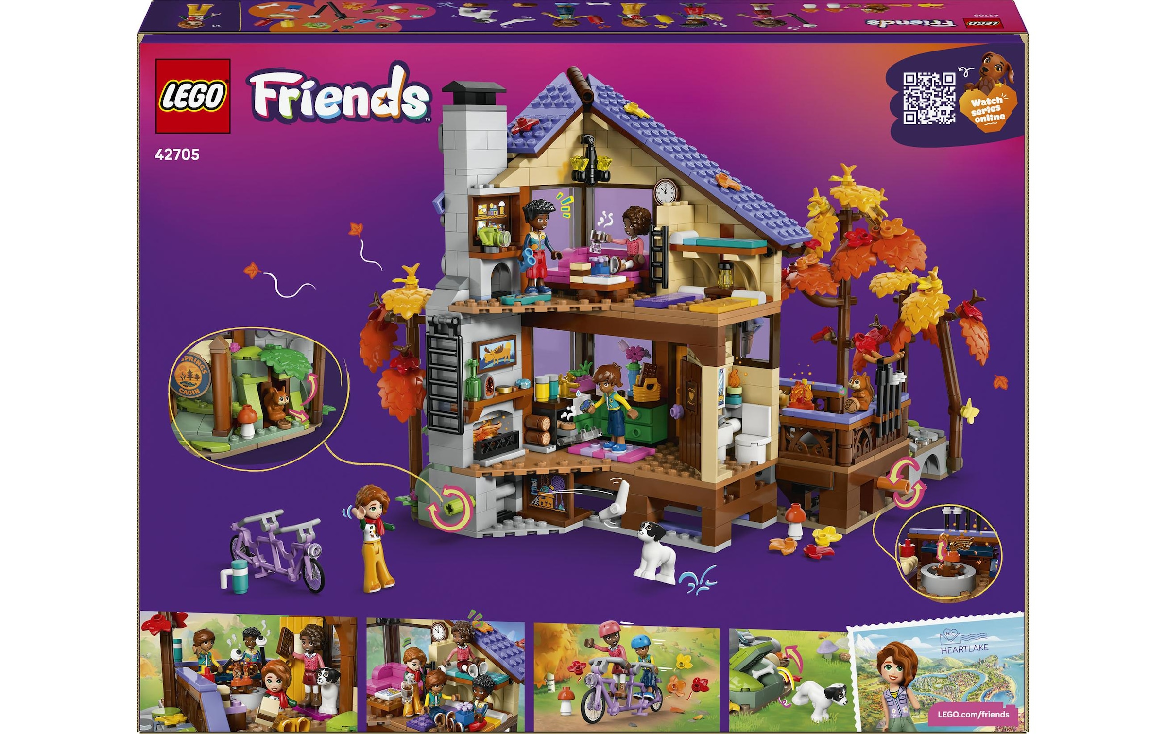 LEGO® Konstruktionsspielsteine »Gemütliche Hütte im Herbstwald (42705), LEGO Friends« Made in Europe