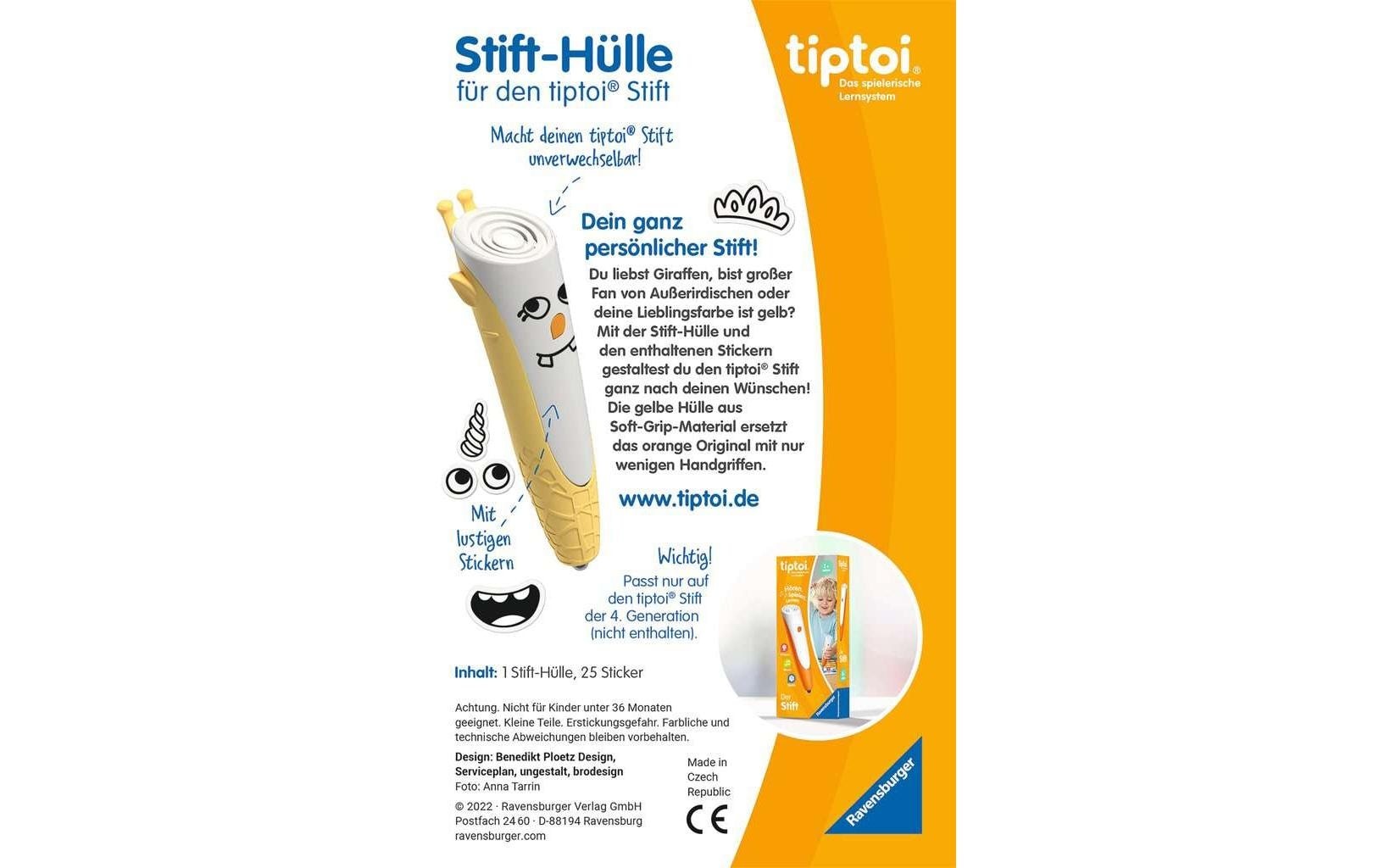 Ravensburger Stifthülle »tiptoi Stift-Hülle zum Wechseln in Gelb«