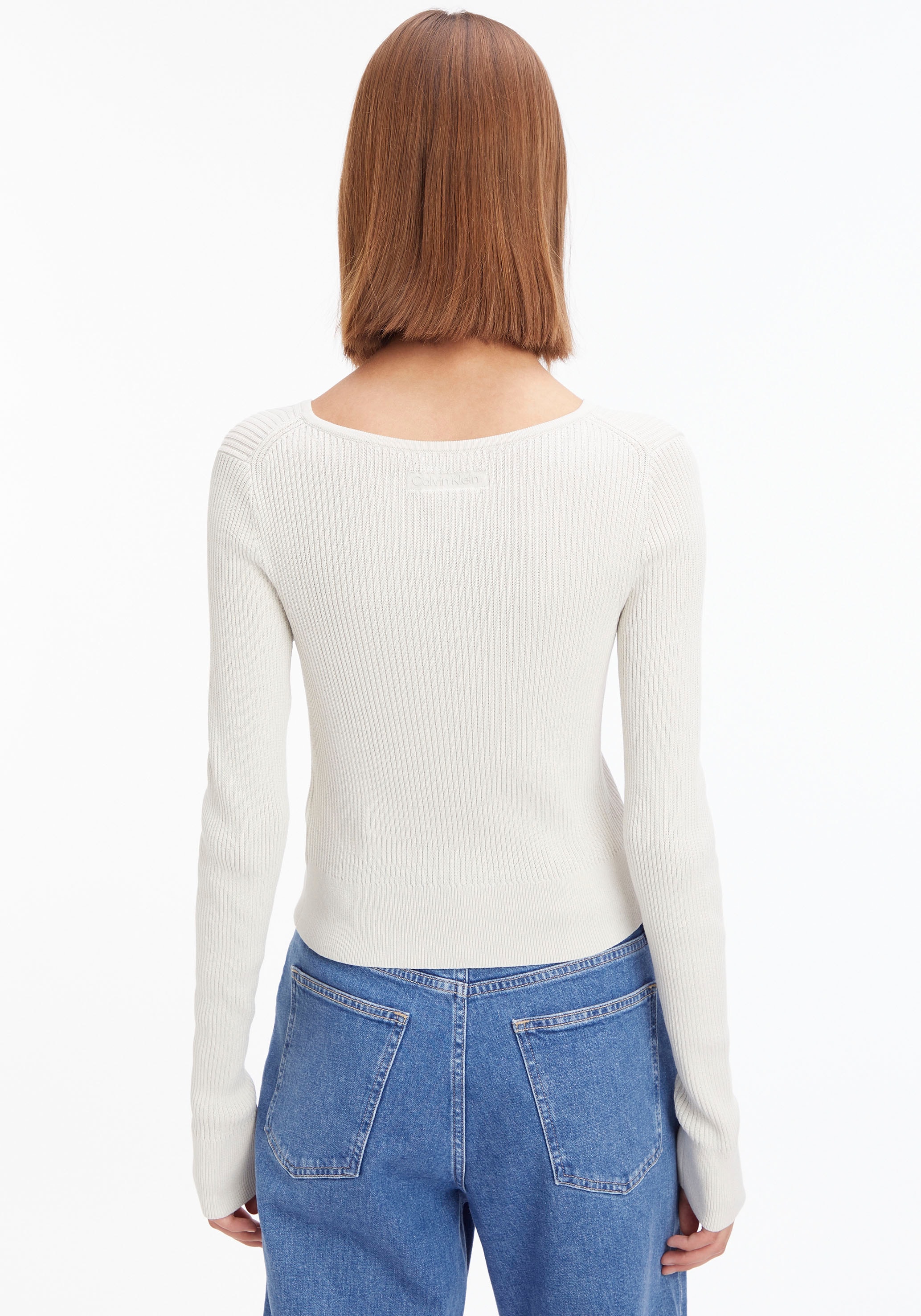 Calvin Klein Strickpullover, mit Hakenverschluss