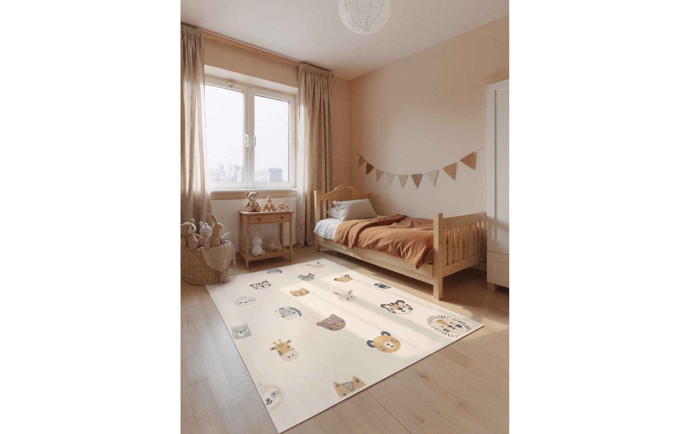 HANSE Home Kinderteppich »Tiny Zoo« rechteckig 10 mm Höhe Pflegeleicht, Weich, Kinderzimmer, Spielteppich, Spielunterlage
