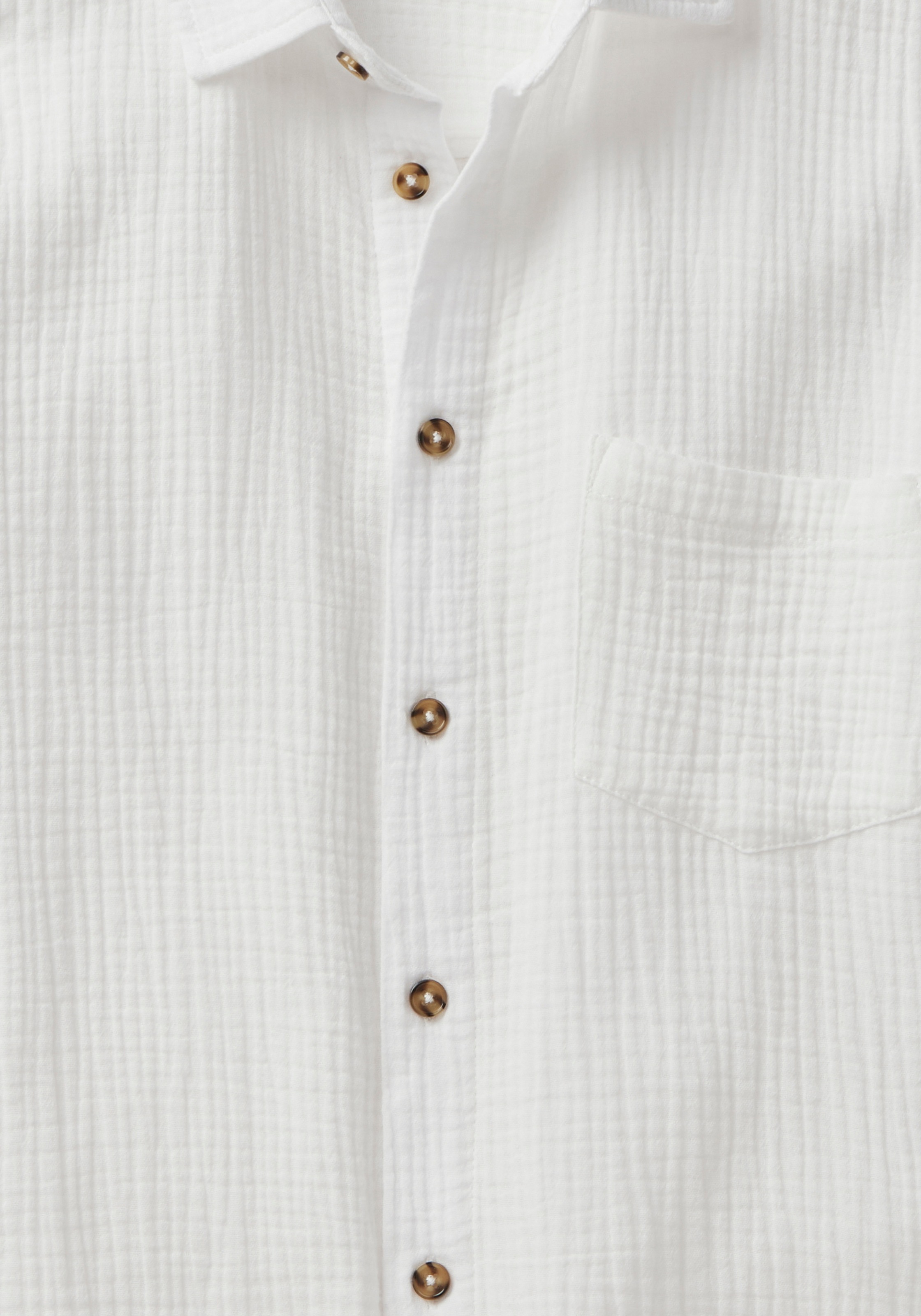 Beachtime Chemise à manches longues »Regular fit« Langarm, Freizeithemd aus Musselin-Ware