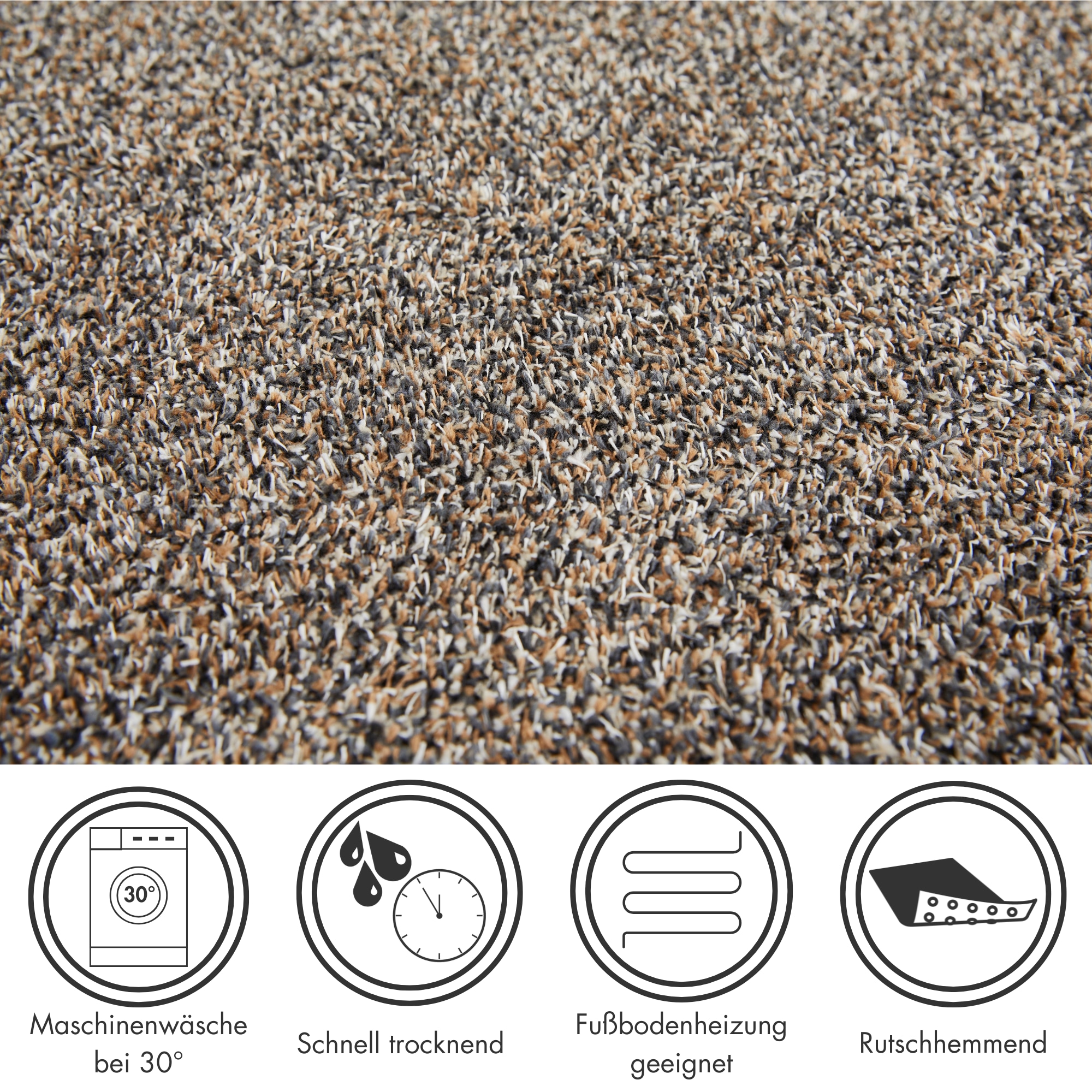 my home Fussmatte »Sydney, Made in Netherlands«, rechteckig, 6 mm Höhe, Schmutzfangmatte, melierte Optik, rutschhemmend, für In- und Outdoor
