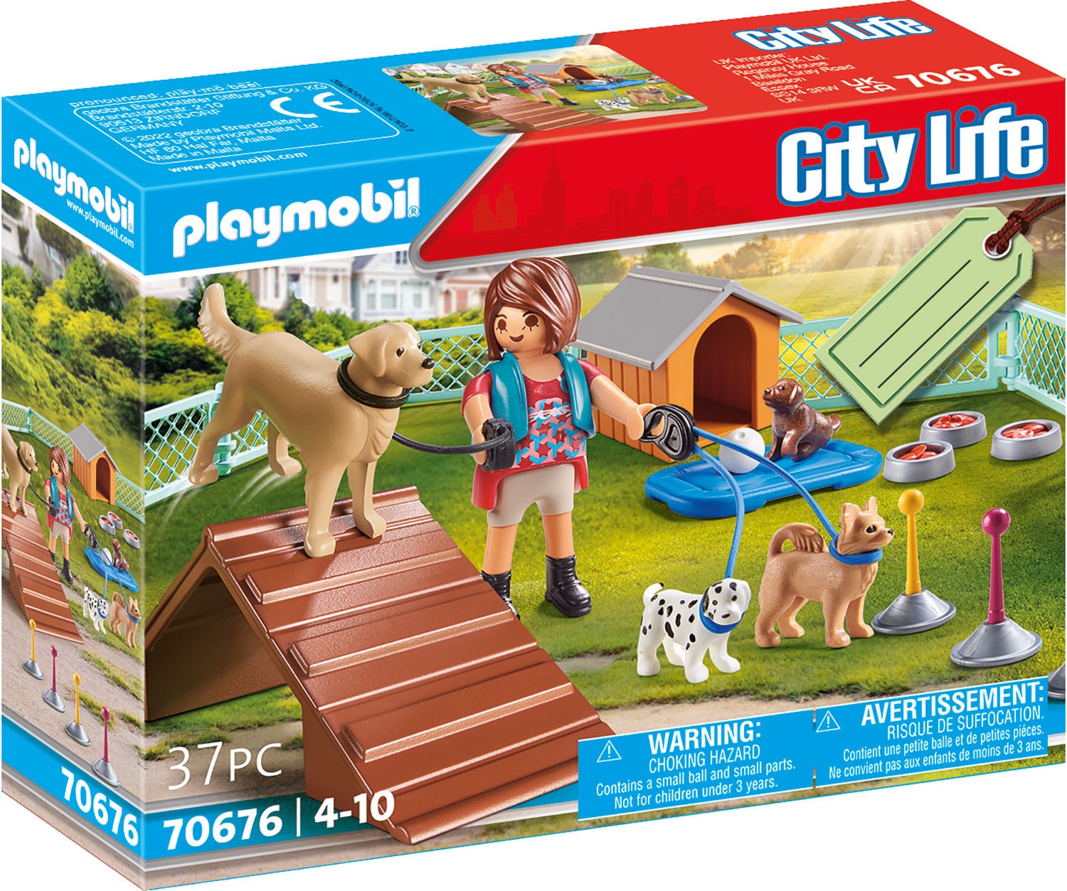 Image of Playmobil® Konstruktions-Spielset »Geschenkset Hundetrainerin (70676), City Life«, (37 St.), Made in Europe bei Ackermann Versand Schweiz