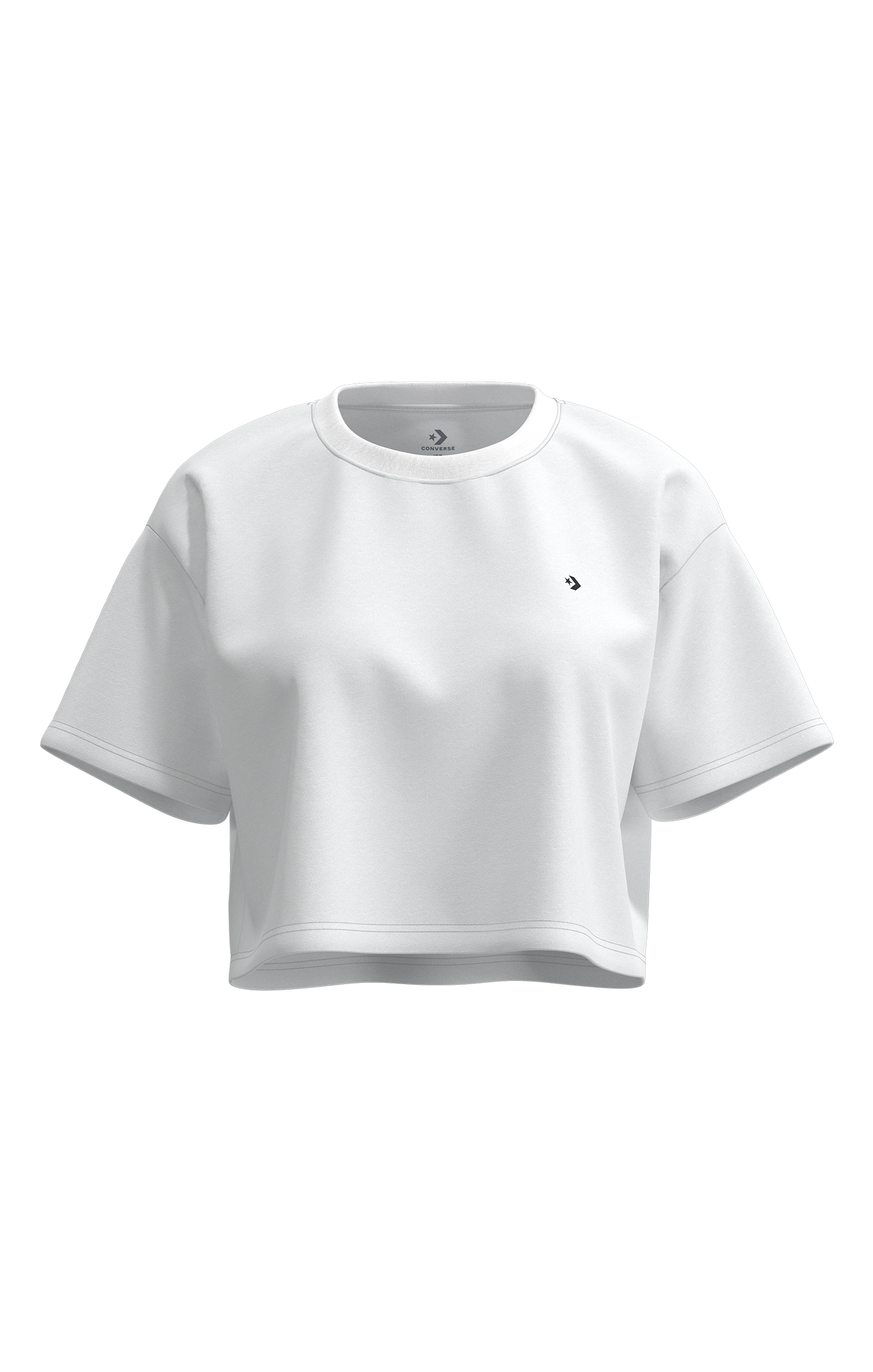 Image of Converse T-Shirt "STAR CHEVRON SPORTY TEE" sportlicher Stil, Kurzarm, aus Baumwolle, Rundhalsausschnitt