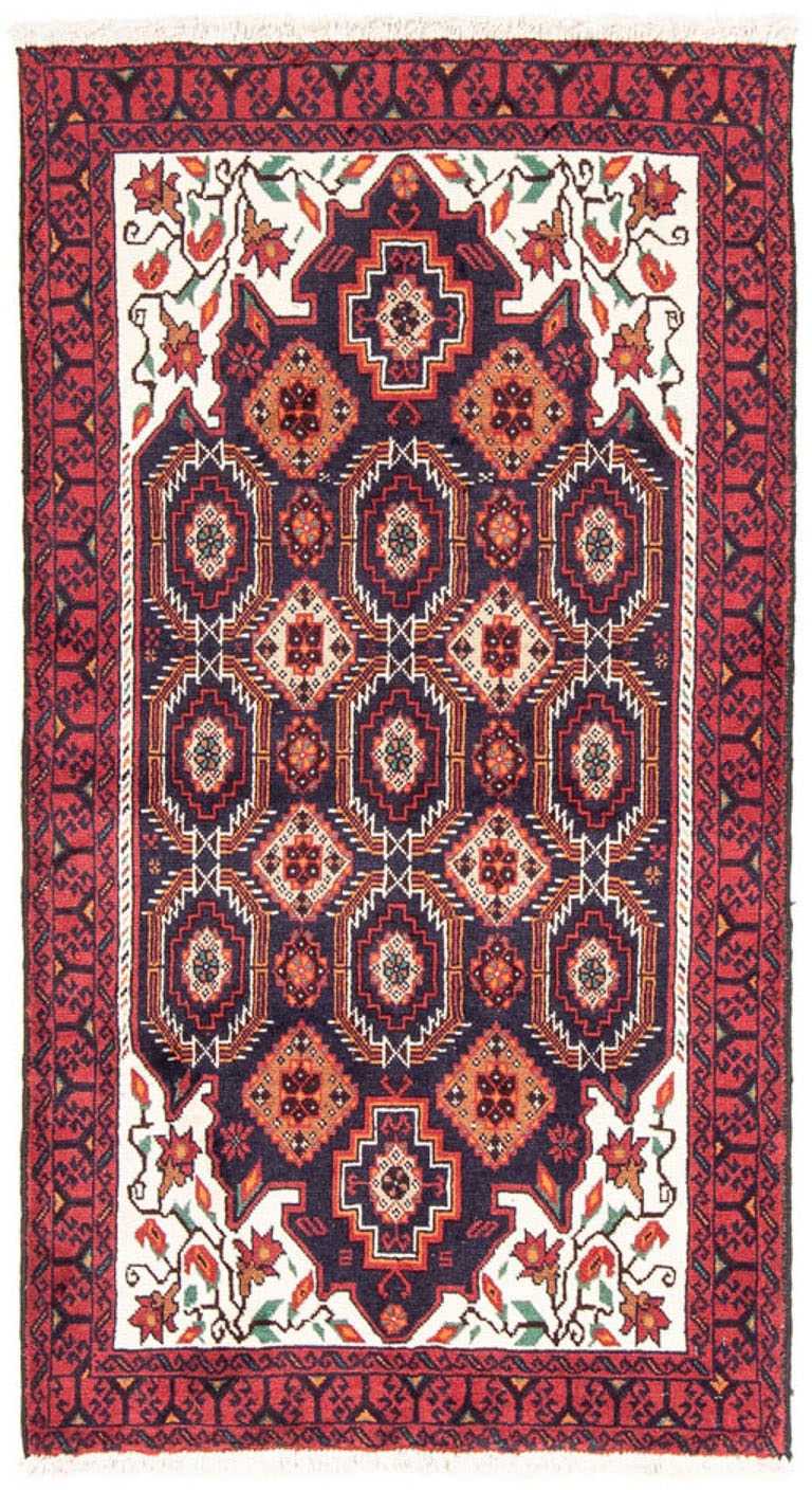 Image of morgenland Hochflor-Läufer »Belutsch Medaillon Rosso 177 x 94 cm«, rechteckig, 0,8 mm Höhe, Handgeknüpft bei Ackermann Versand Schweiz