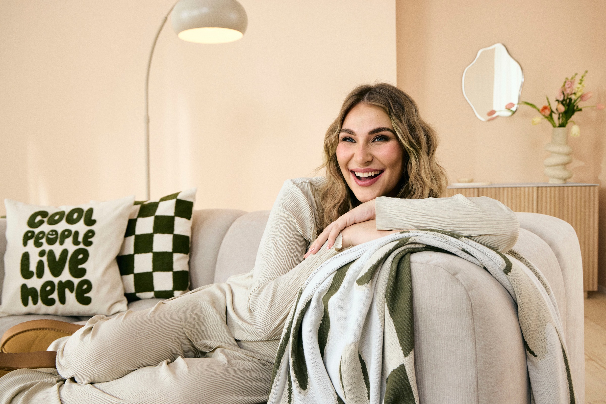 homsy by Ana Johnson Wohndecke »Snugsy« Pflegeleicht, 100% Baumwolle, Edles Design, 200x150 cm