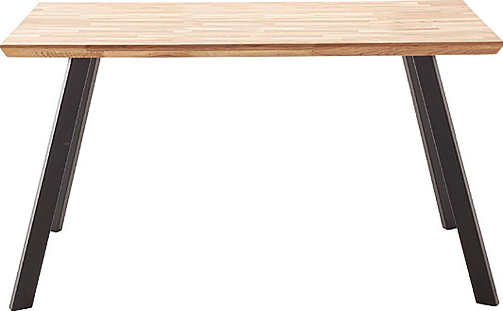MCA living Esstisch »Zeballos, TOPSELLER!«, (1 St., Holztisch), Tischplatte aus Zerreiche, Schweizer Kante, belastbar bis 100 Kg