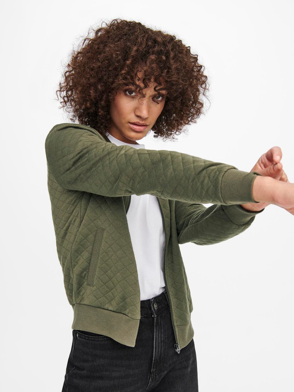 ONLY Veste sweat »ONLJOYCE L/S BOMBER SWT NOOS« Polyester, coupe régulière