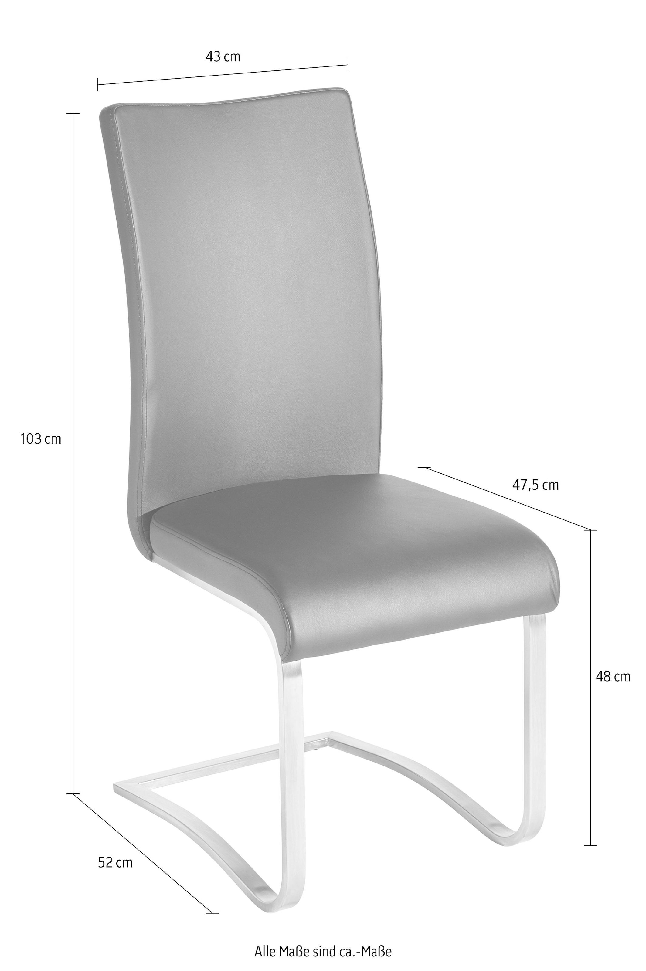 MCA furniture Freischwinger »Arco«, (Set), à St., prix 4er-, Stuhl Kg 2er-, bis 6er-Set, 6 Kunstleder, 130 bas belastbar