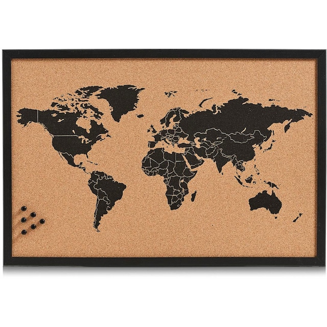 ♕ Zeller Present Pinnwand »World«, Memoboard, aus Kork, Motiv Weltkarte  versandkostenfrei auf