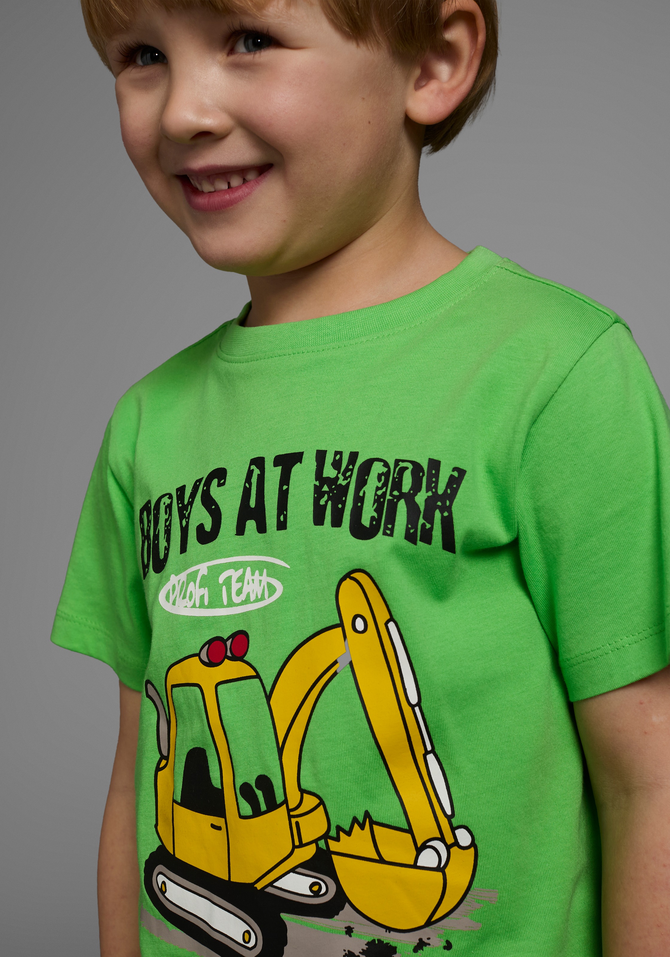 KIDSWORLD Shirt & Shorts »2tlg. Set T-Shirt+Sweatbermudas«, BOYS AT WORK