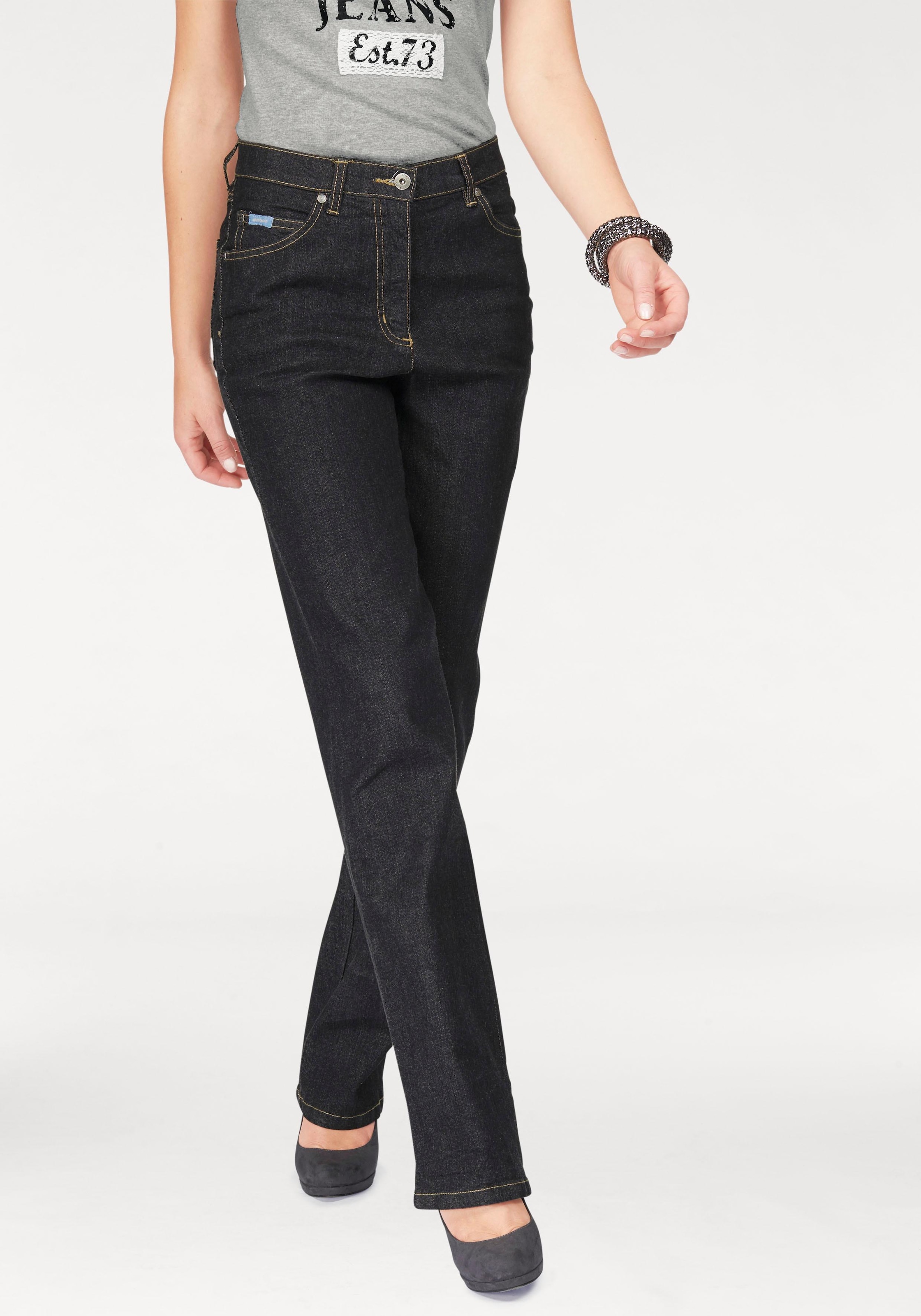 Arizona Gerade Jeans »Annett«, bequeme Passform, 5-Pocket-Style, hohe Taille