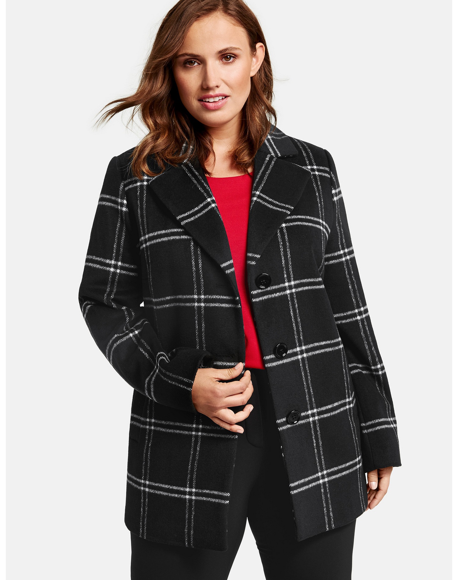 Mantel lang »Kurzmantel im Karo-Design«