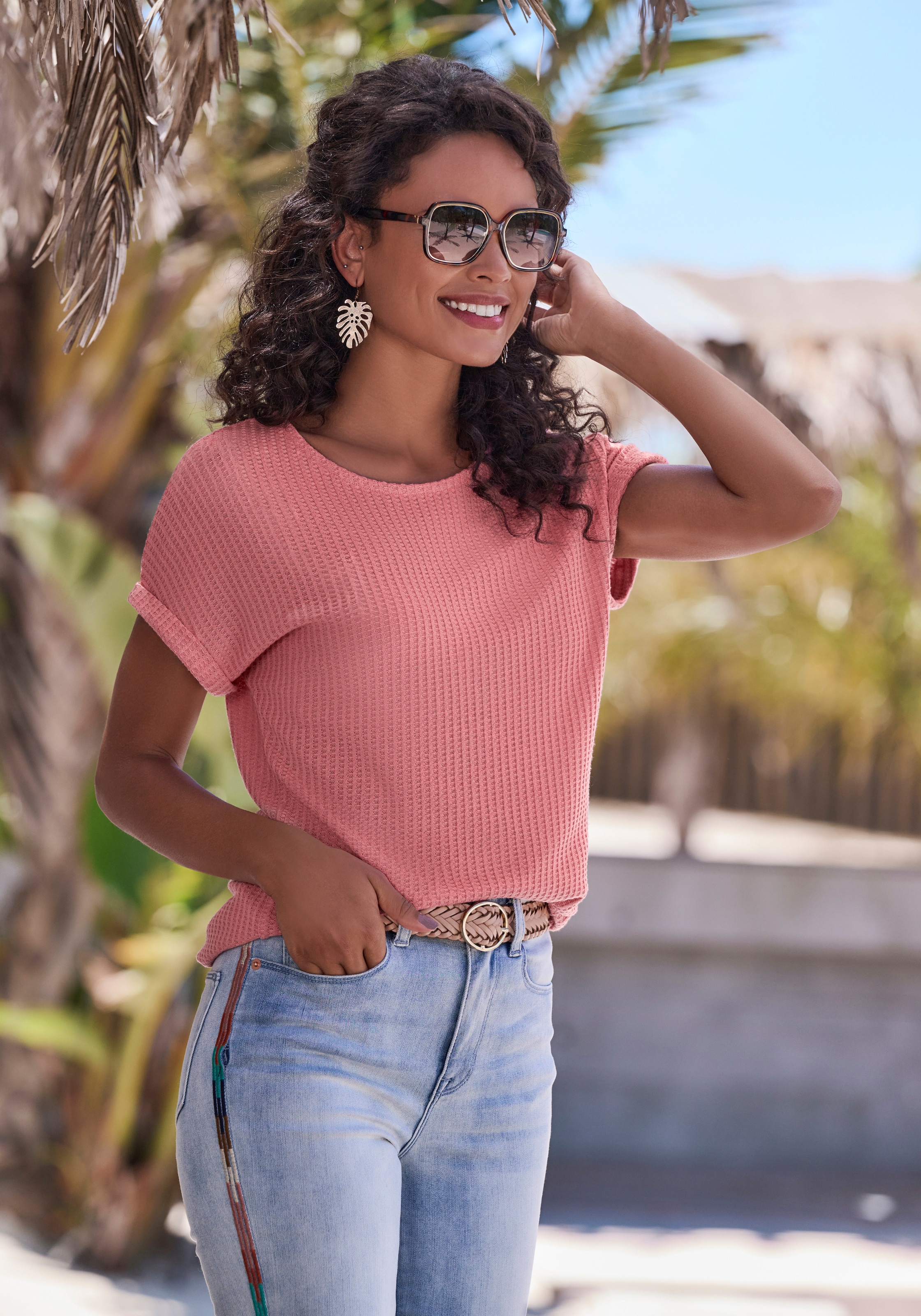 Vivance Kurzarmshirt »aus weicher Piqué-Qualität«