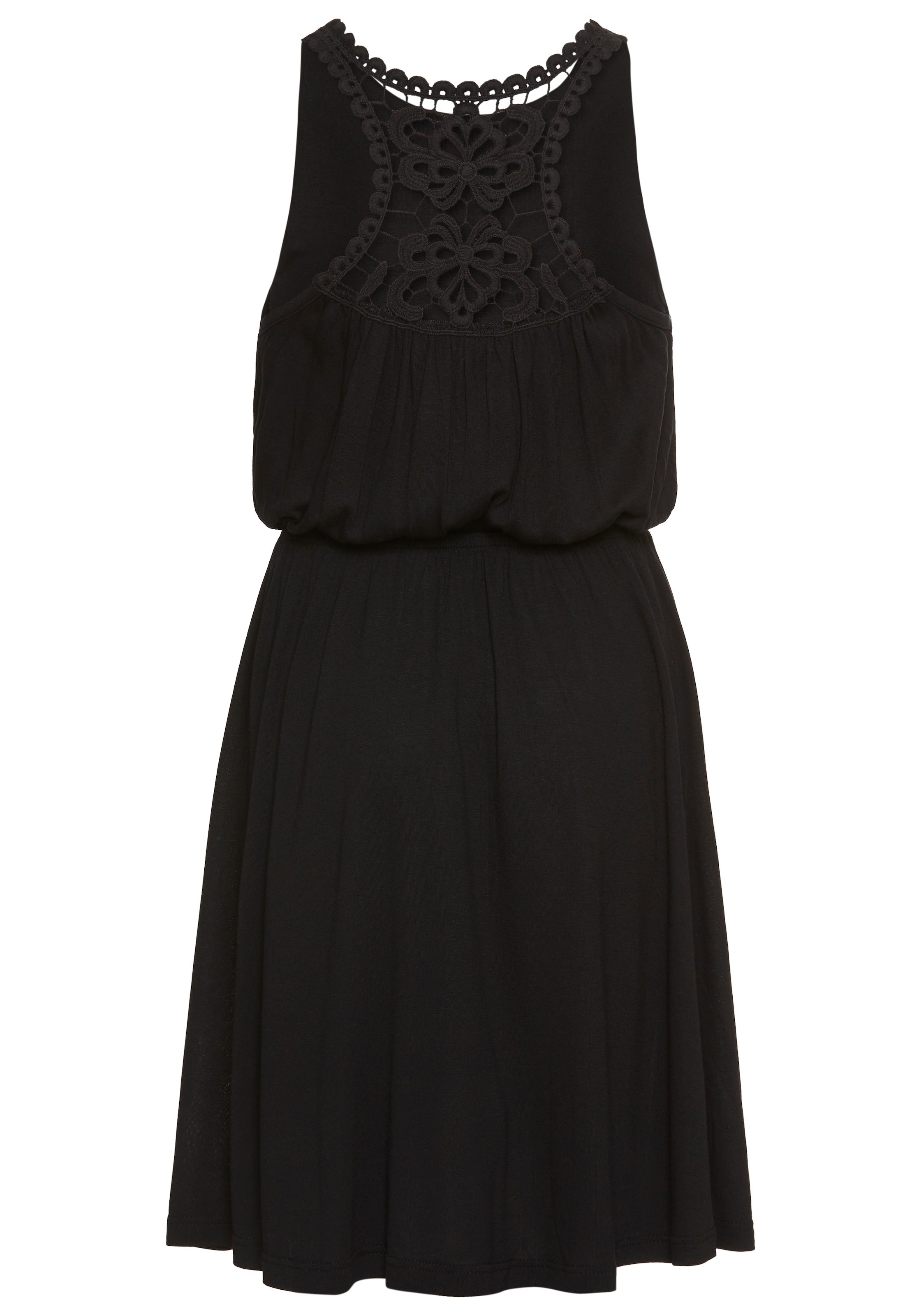 KIDSWORLD Jerseykleid »mit aufwendiger Spitze im Rücken«, Weich fallendes Viskosekleid