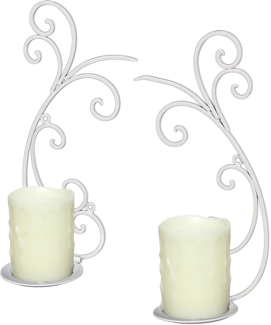 Image of Ambiente Haus Wandkerzenhalter »Wandleuchte Paar - weiss 33cm«, (1 St.) bei Ackermann Versand Schweiz