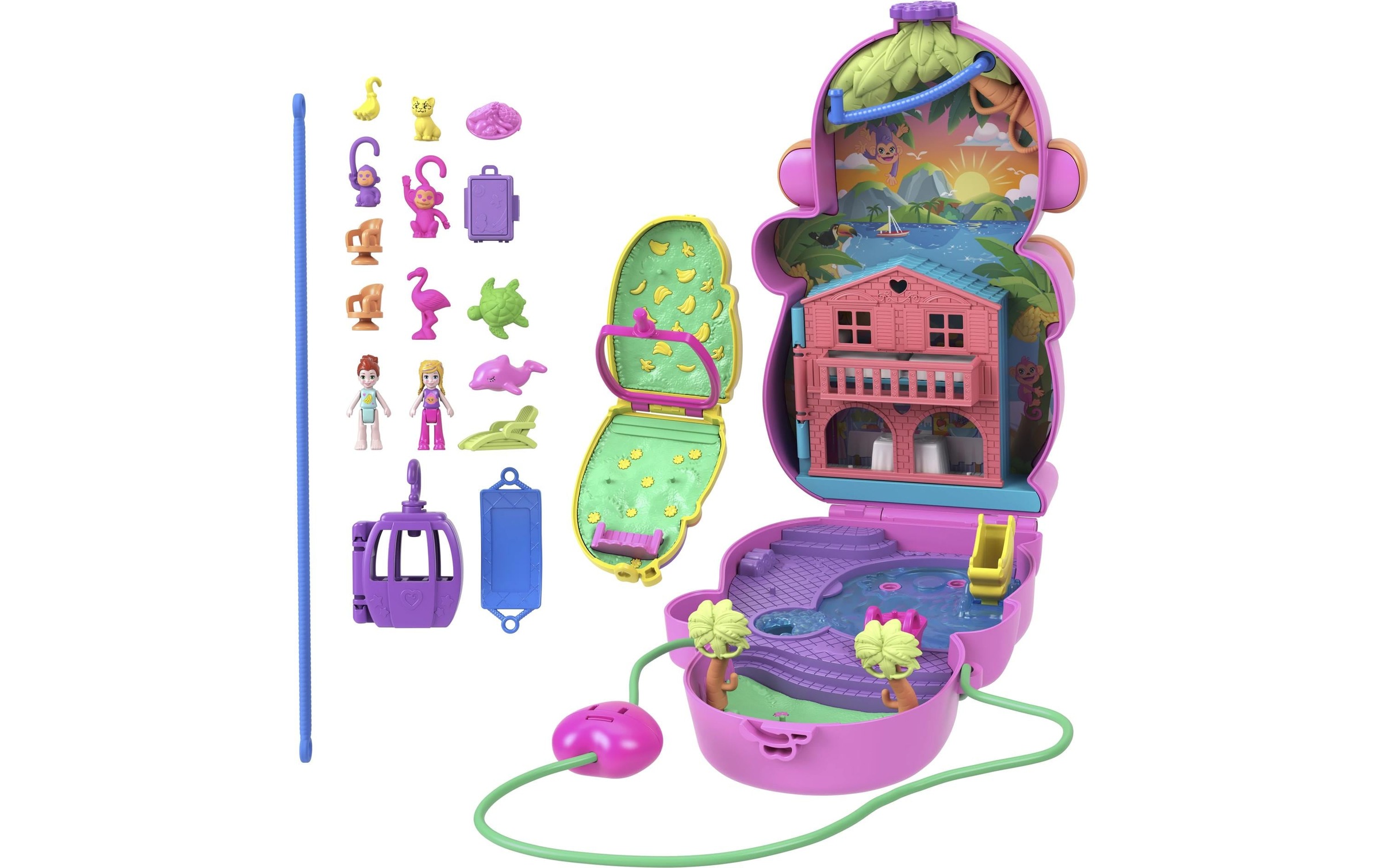 Polly Pocket Puppenhaus »Affenmama und Baby«