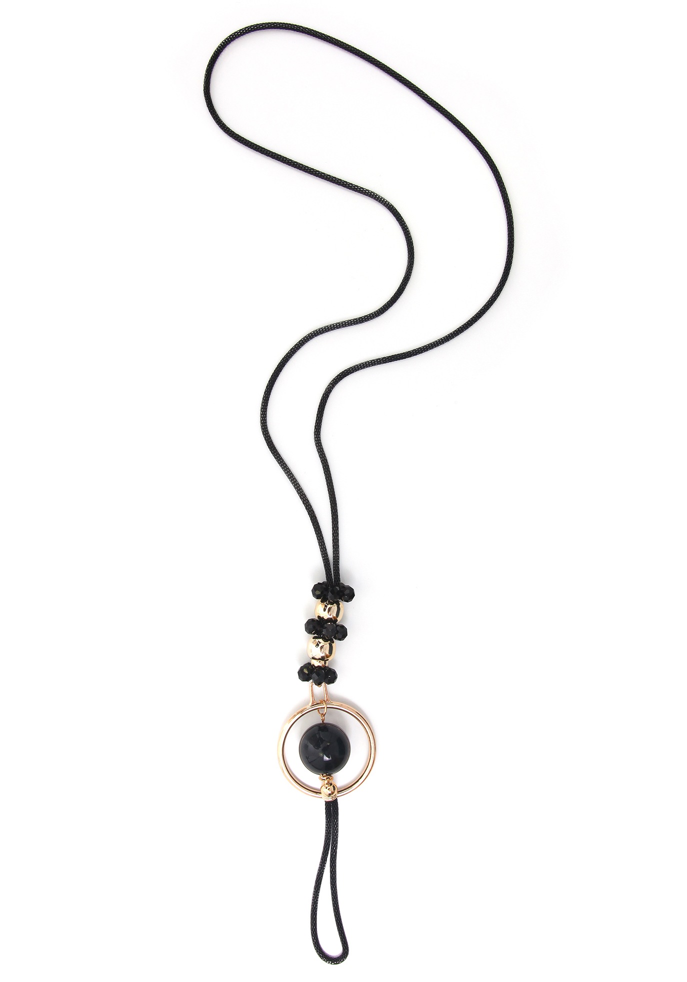 Image of J.Jayz Kette mit Anhänger »auffallend, lang, schwarz, Kreis«, mit Acryl- und Glasperlen bei Ackermann Versand Schweiz