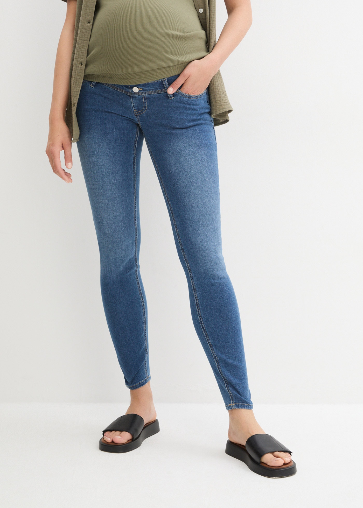 Image of bonprix Umstandsjeans Skinny Fit, mit schmalen Beinen, mit Stretchanteil