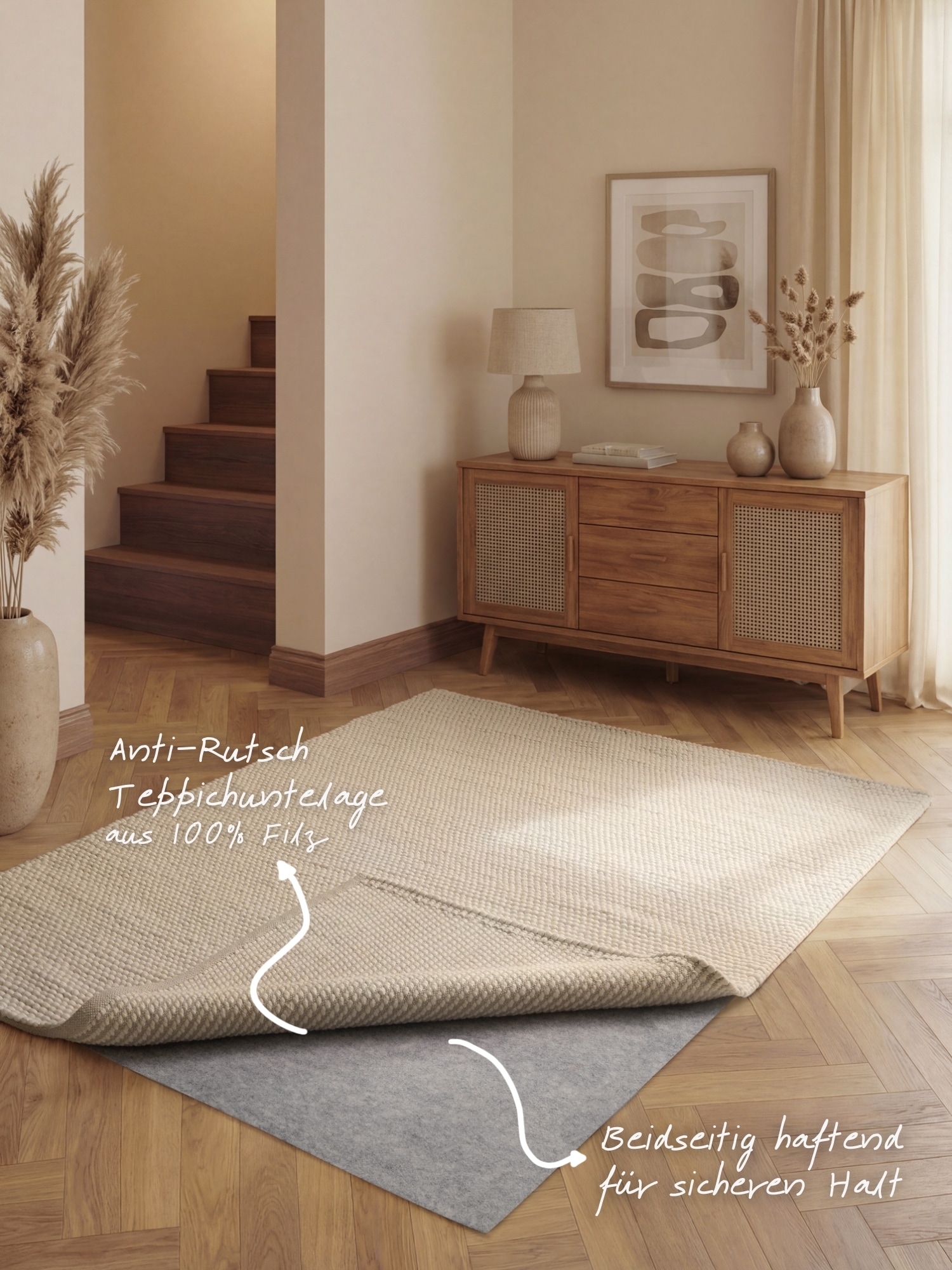 vikosa Sous-tapis »Prove« Rutschfest, Anti-Slip-Matte, Teppichstop, Antirutsch, Zuschneidbar