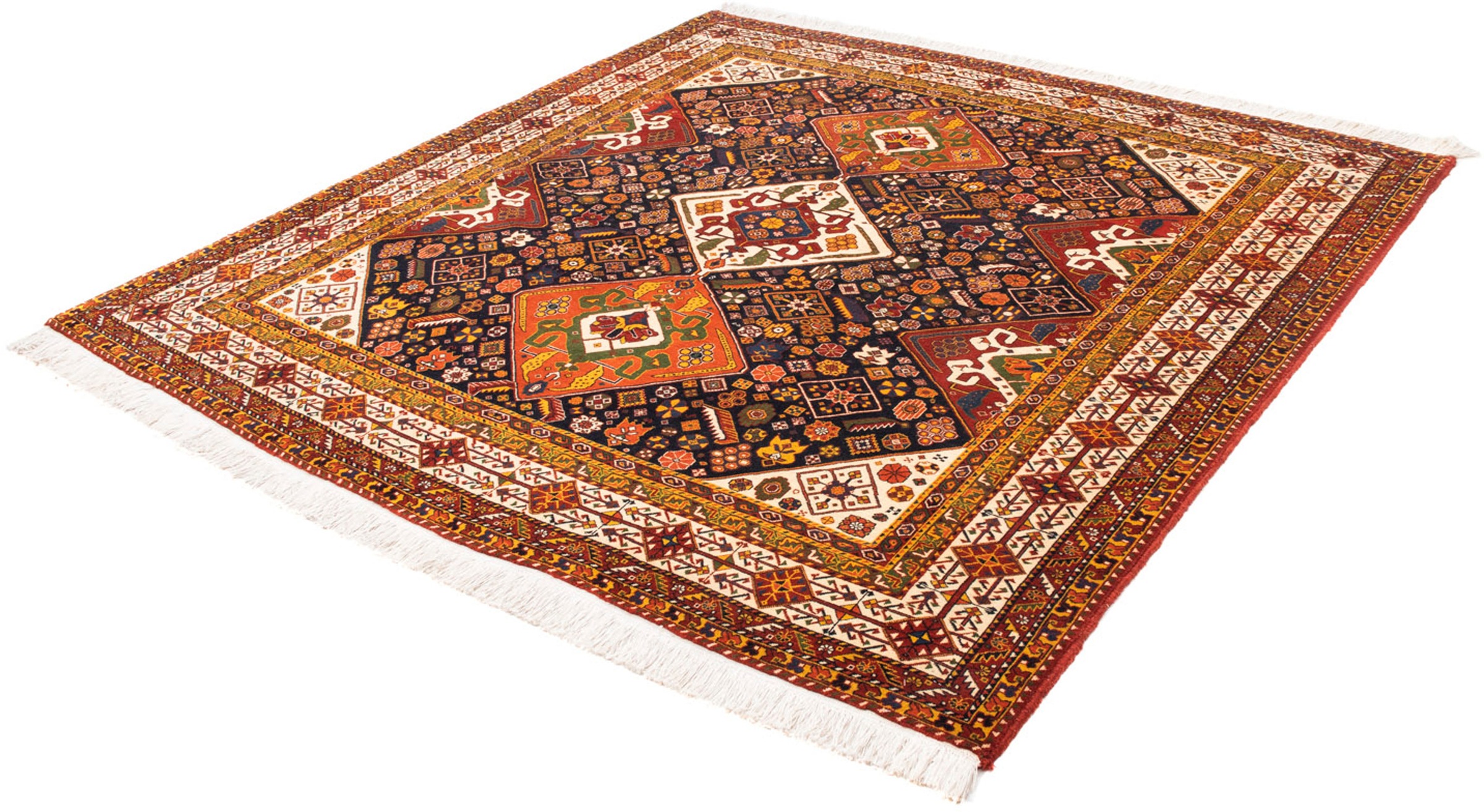 Image of morgenland Orientteppich »Perser - Nomadic quadratisch - 208 x 201 cm - dunkelblau«, quadratisch, 10 mm Höhe, Wohnzimmer, Handgeknüpft, Einzelstück mit Zertifikat bei Ackermann Versand Schweiz