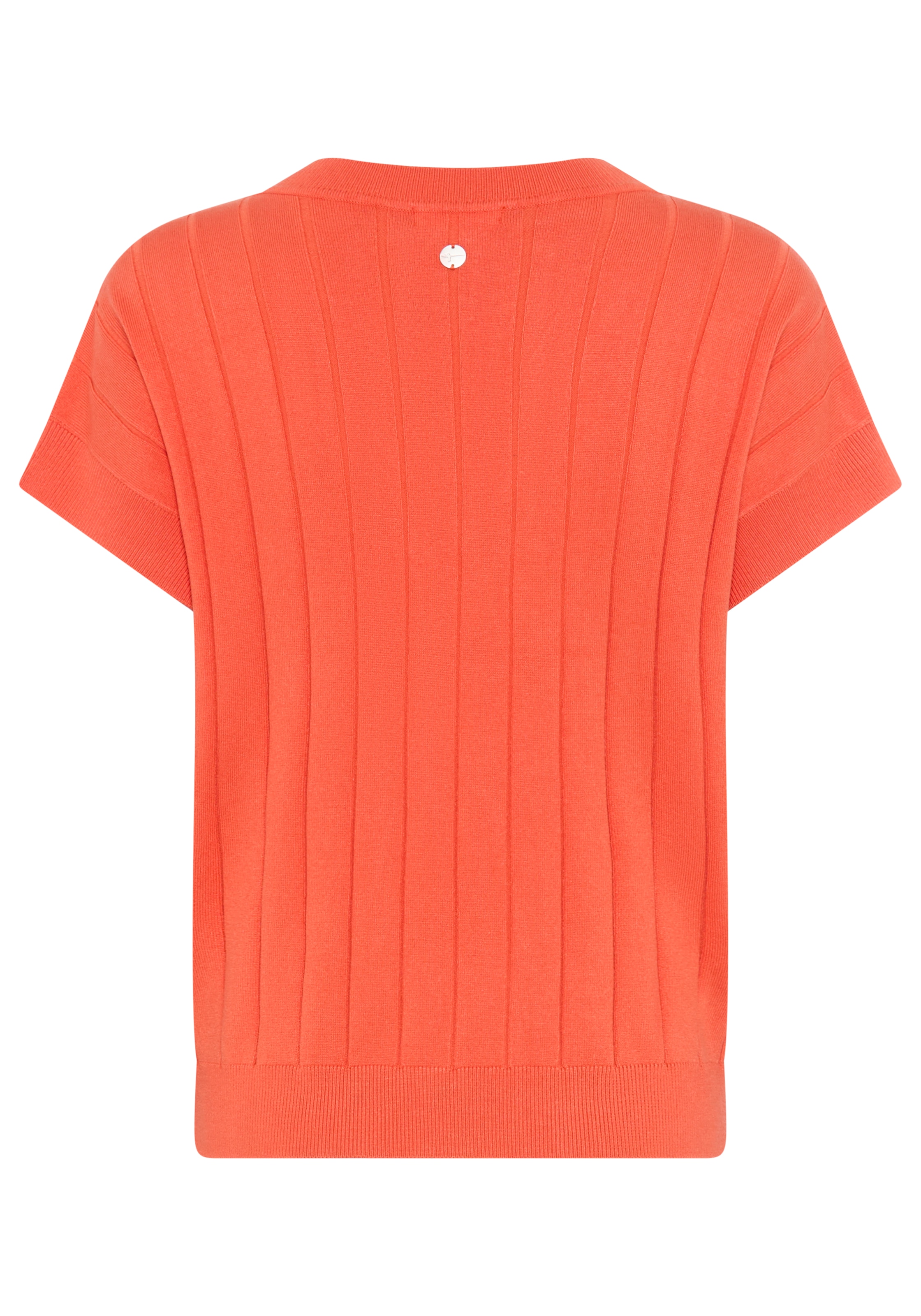 Tamaris Pull à manches courtes mit Streifenstruktur und lässigem Schnitt