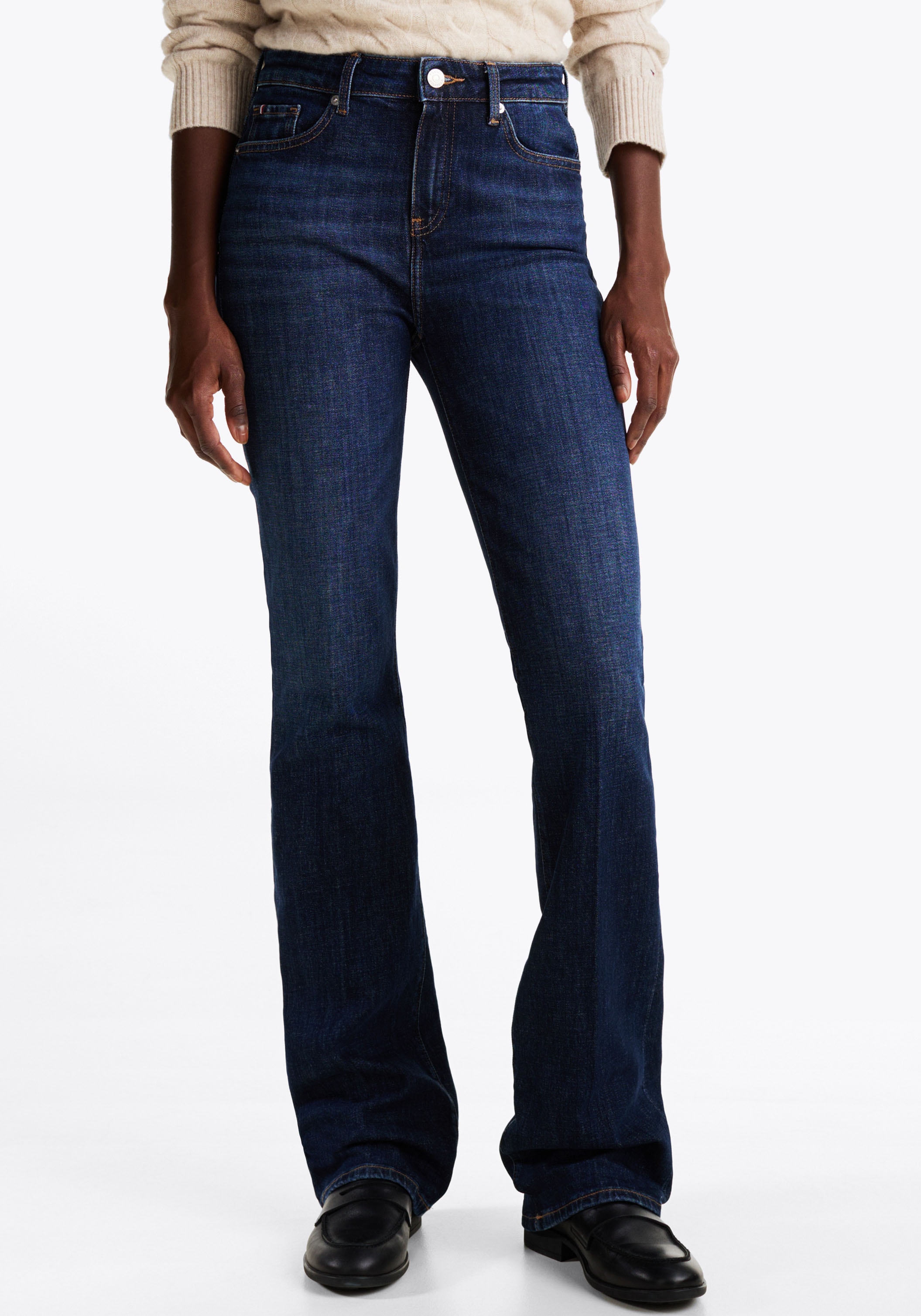 Image of Tommy Hilfiger Bootcut-Jeans "BOOTCUT RW PATY" mit Tommy Hilfiger Logo-Badge, Regular Waist