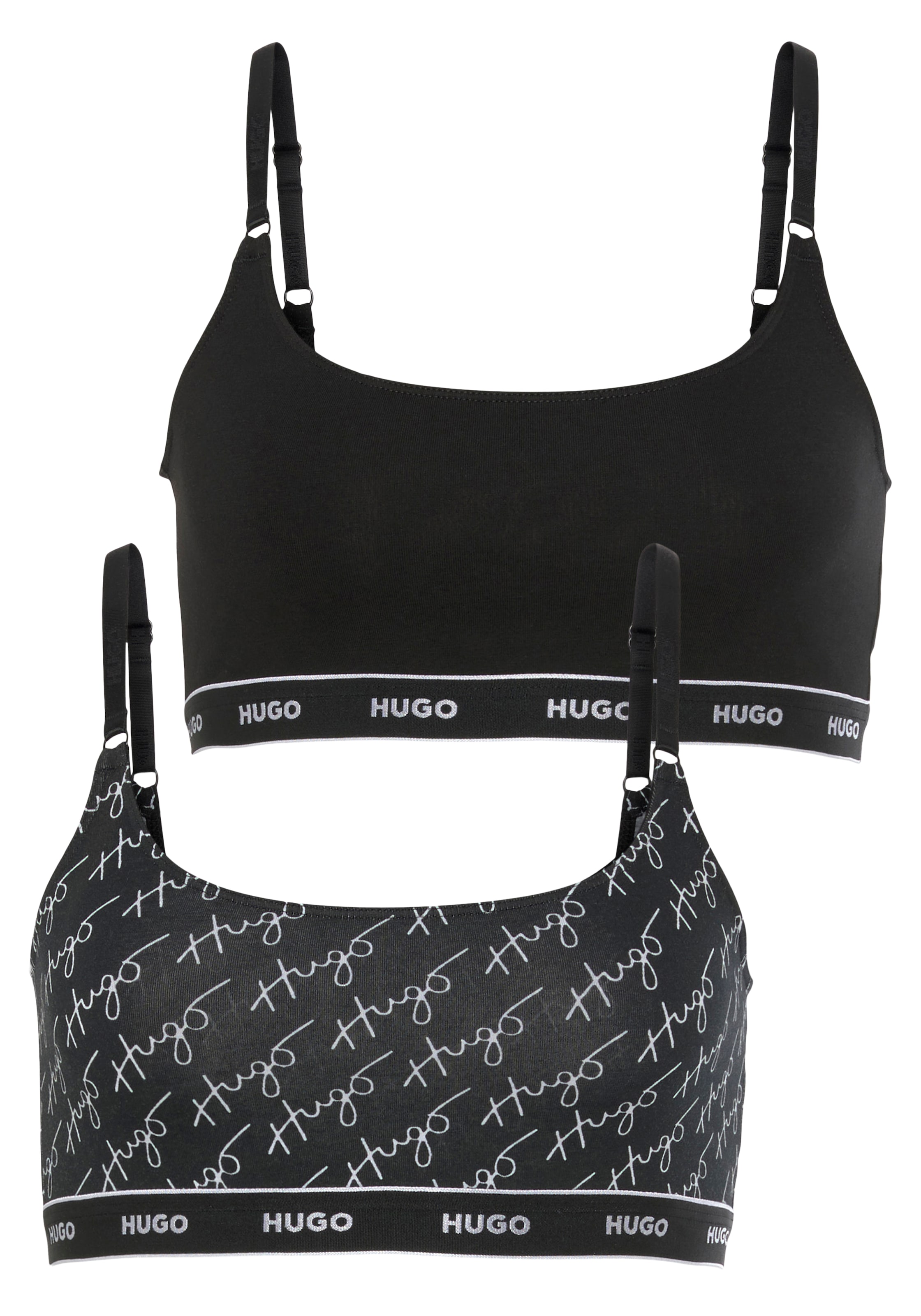 HUGO Underwear Bralette-BH »TWIN BRALETTE STRIPE«, (Packung, 2 tlg.), mit verstellbaren Logo-Trägern-hugo underwear 1