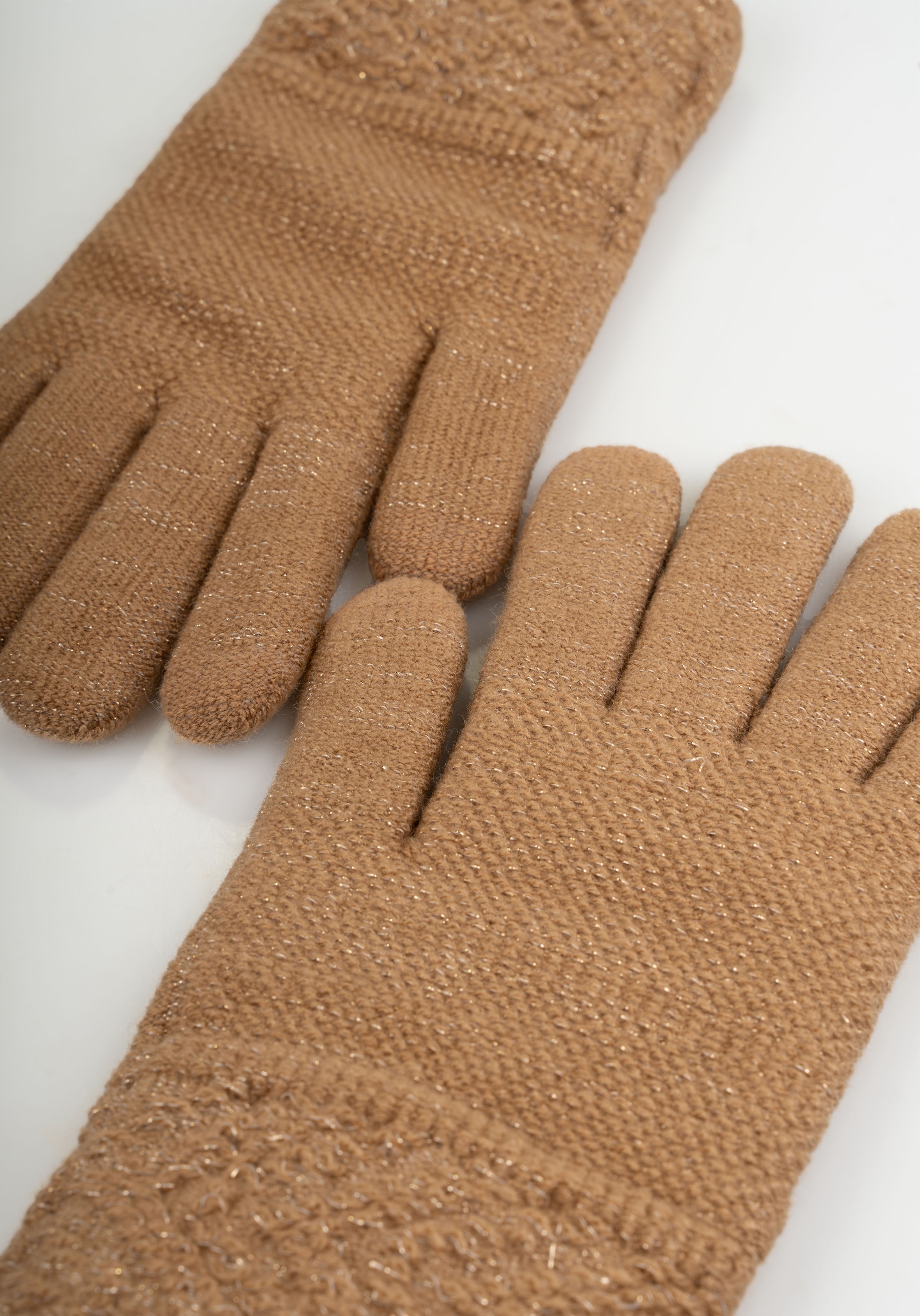 Capelli New York Gants tricotés 1 Paar,  dezenter Metallic-Schimmer, gemustert, hoch elastisch