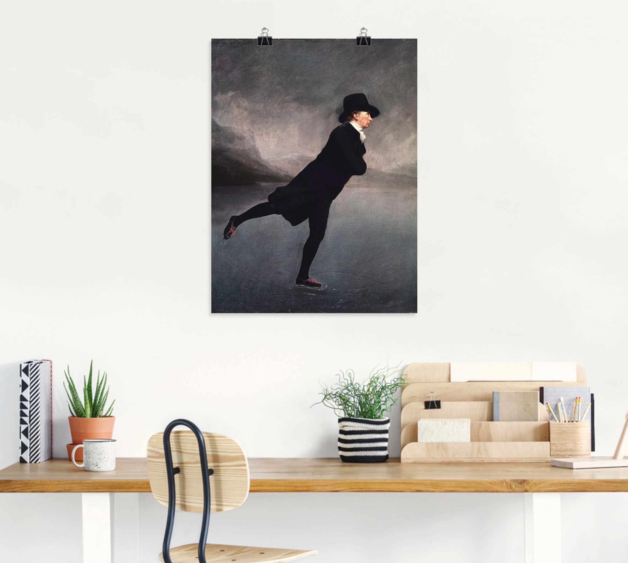 Artland Wandbild »Pfarrer Robert Walker beim Eislaufen«, Mann, (1 St.), als Leinwandbild, Poster in verschied. Grössen
