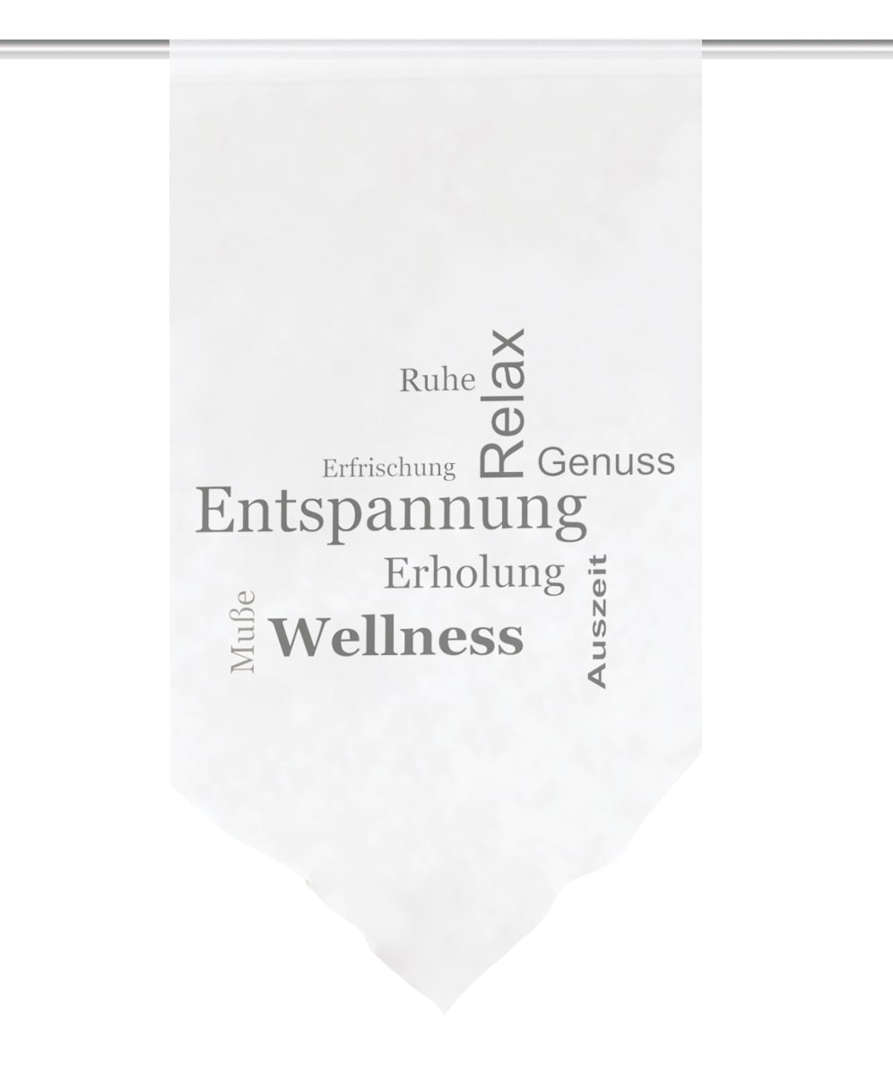 HOME WOHNIDEEN Rideau à vitres »AUSZEIT« Passage tige 1 cuis tlg. DIGITALBEDRUCKT, VOILE, SCHAUBE