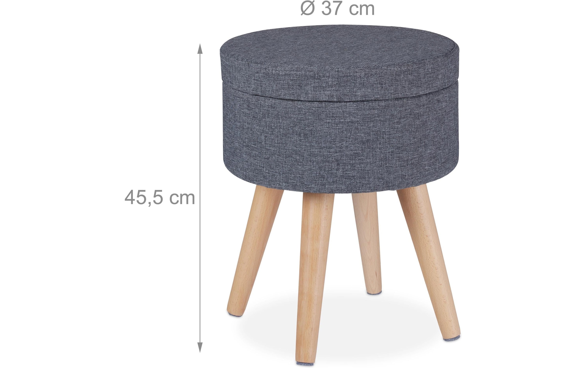 relaxdays Tabouret »45.5 x 37 cm« itzhocker mit Tischfunktion