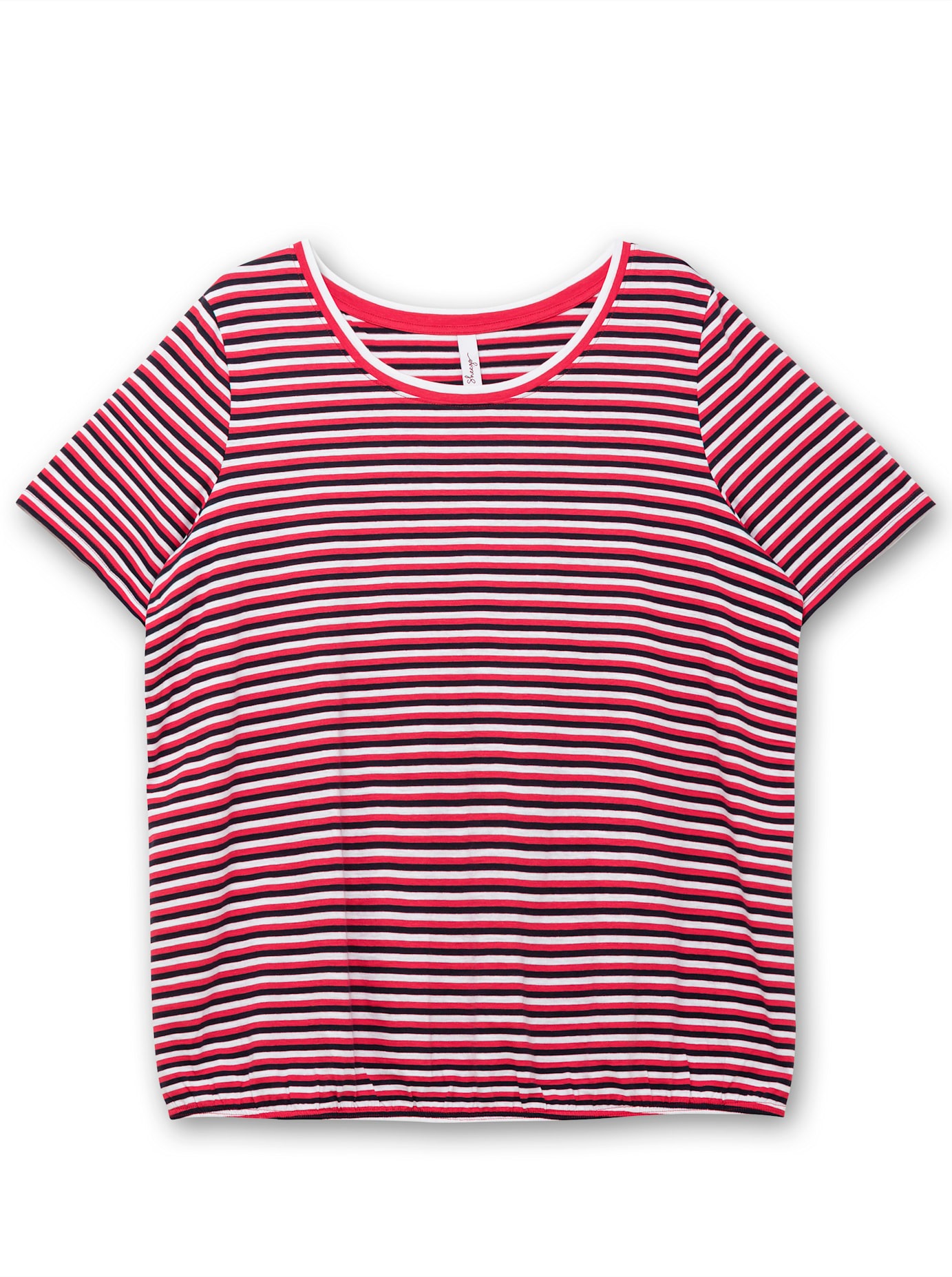 Sheego Kurzarmshirt »Rundhalsshirt«, (1 tlg.)