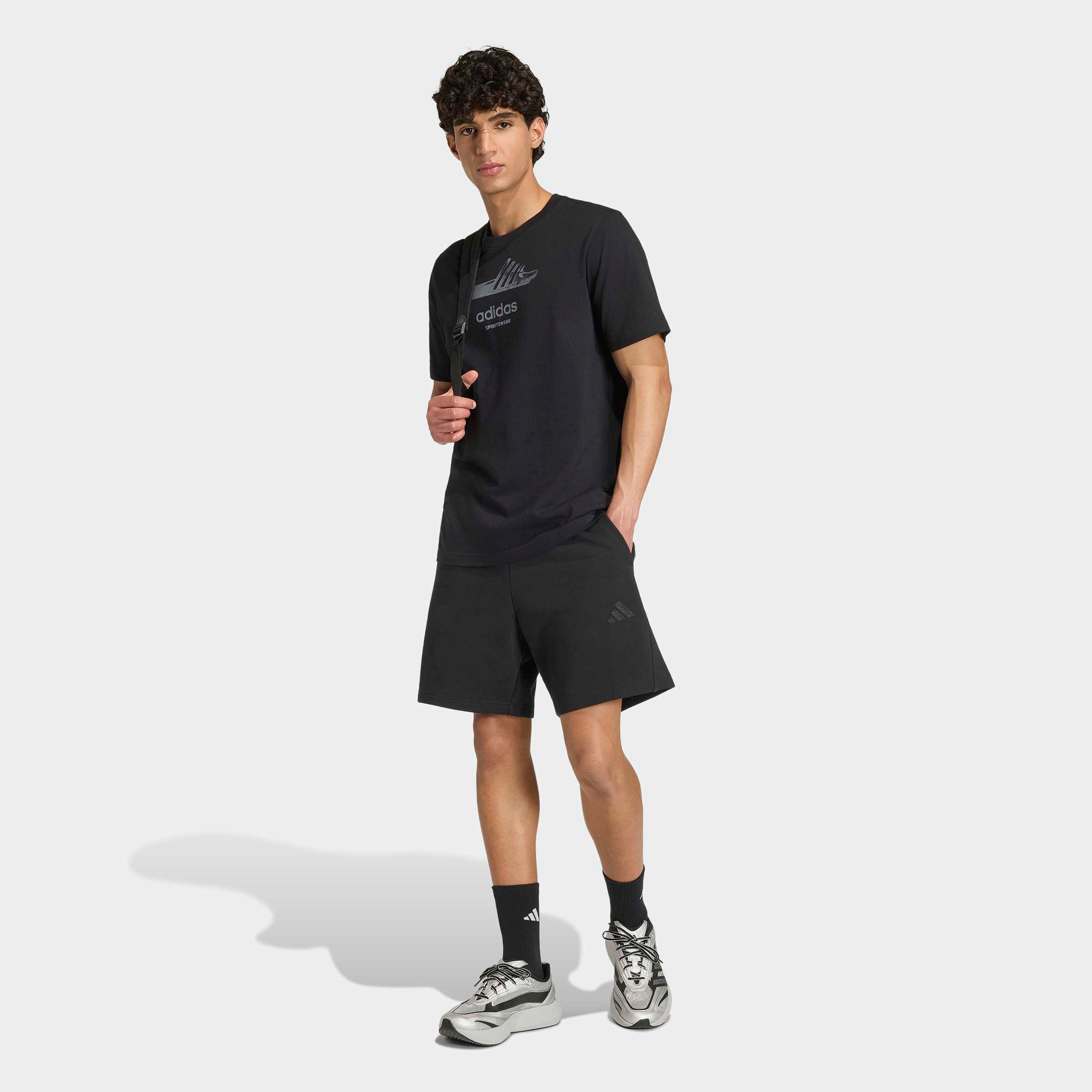 adidas Sportswear T-shirt »SUMMER SLIDE GRAFIK« avec étiquette tissée à la couture latérale, sans fermeture