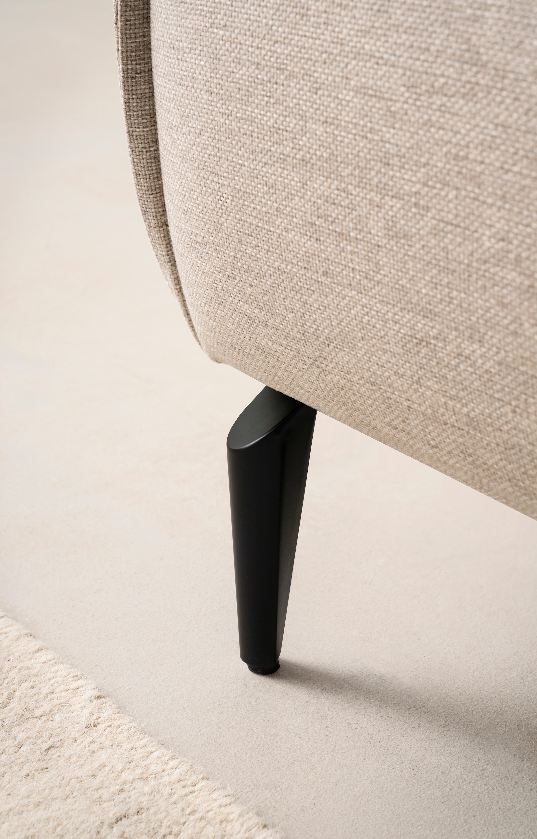 Home affaire Canapé d'angle »TVINNU, L-Form, 275cm, in Cord und Leinenoptik« wahlweise Recamiere rechts/links, schwarze Füsse, bequemer Sitzkomfort