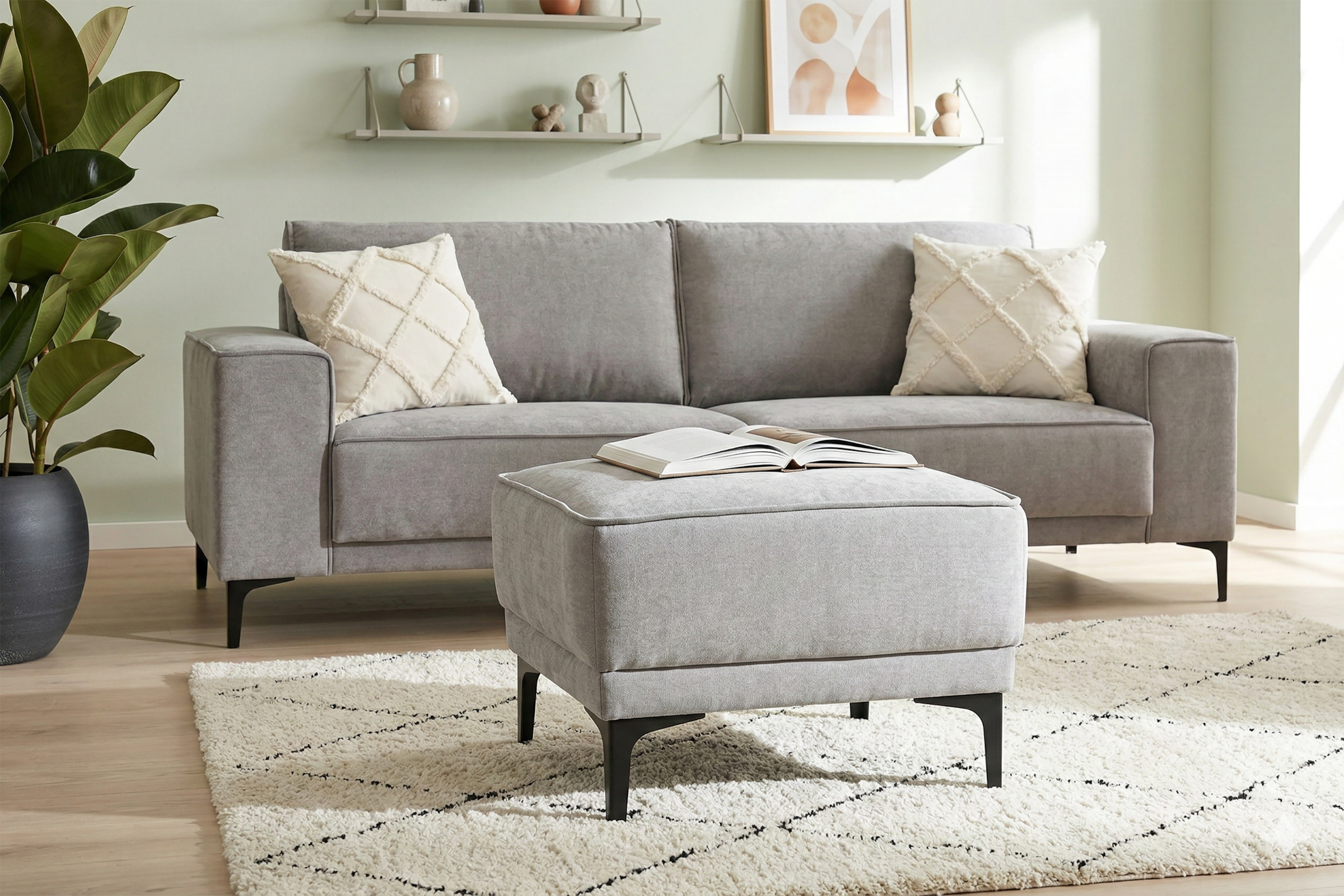 GOODproduct Tabouret rembourré »Oland« passend zur Serie OLAND