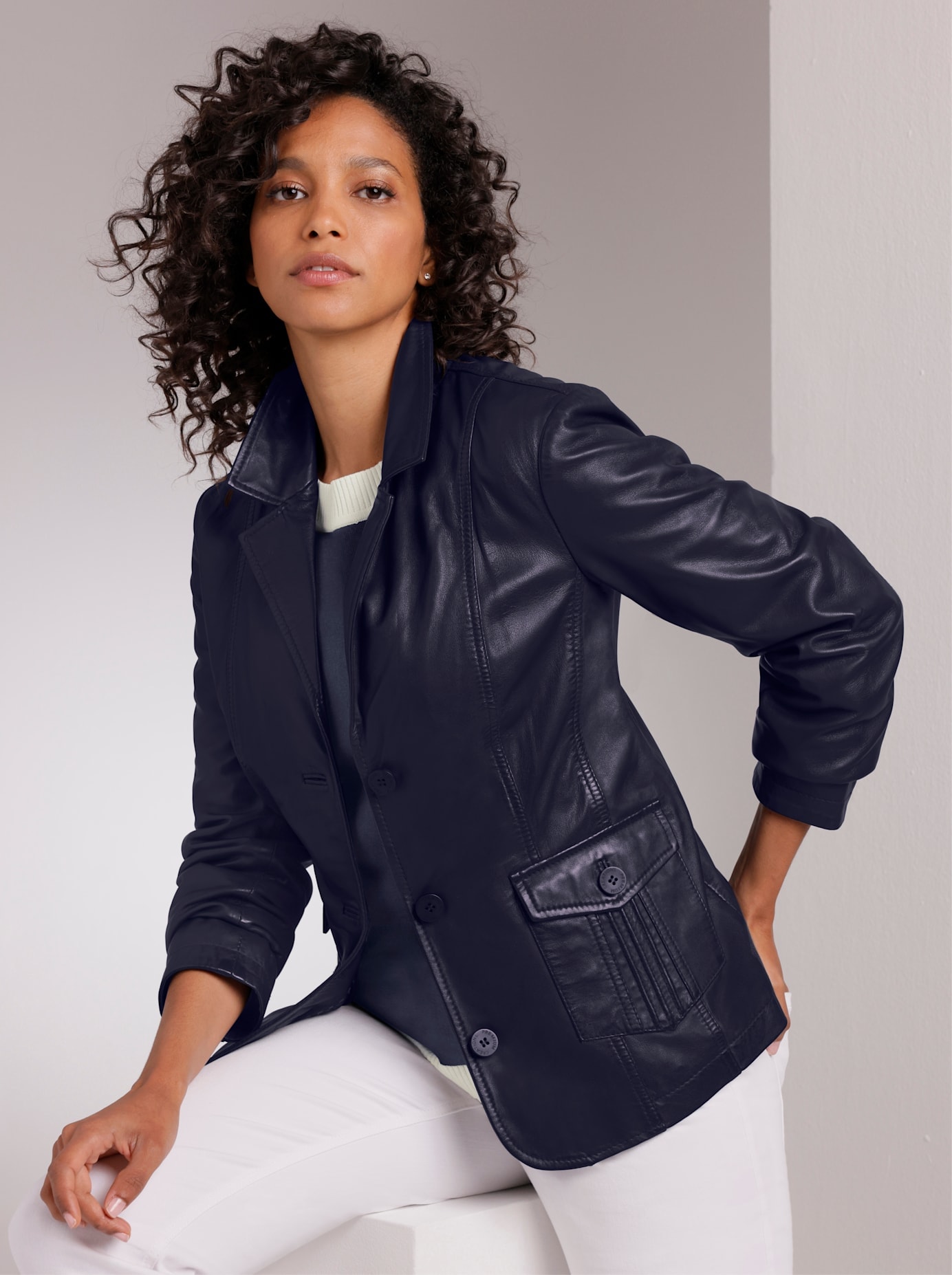 Image of Mainpol Lederblazer "Lammnappa-Lederblazer"